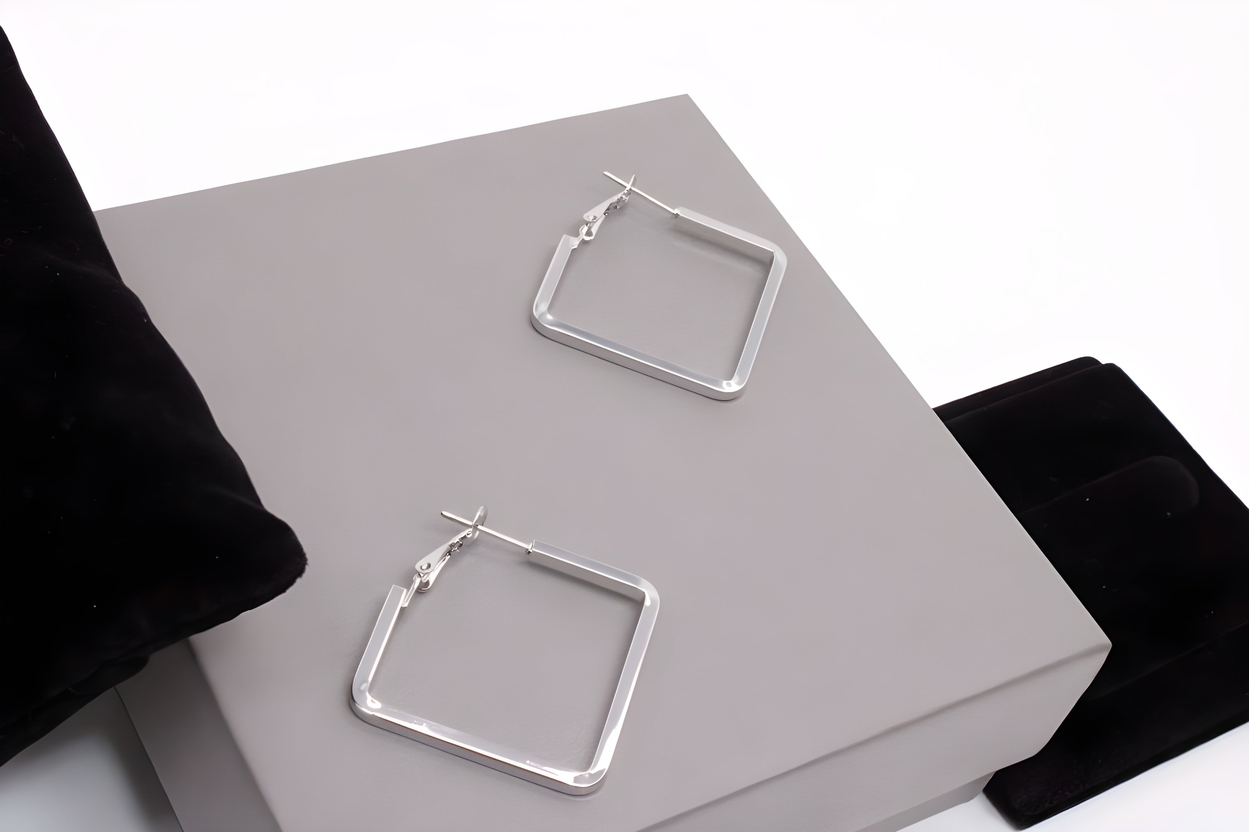 Square Luxe Hoop Earrings