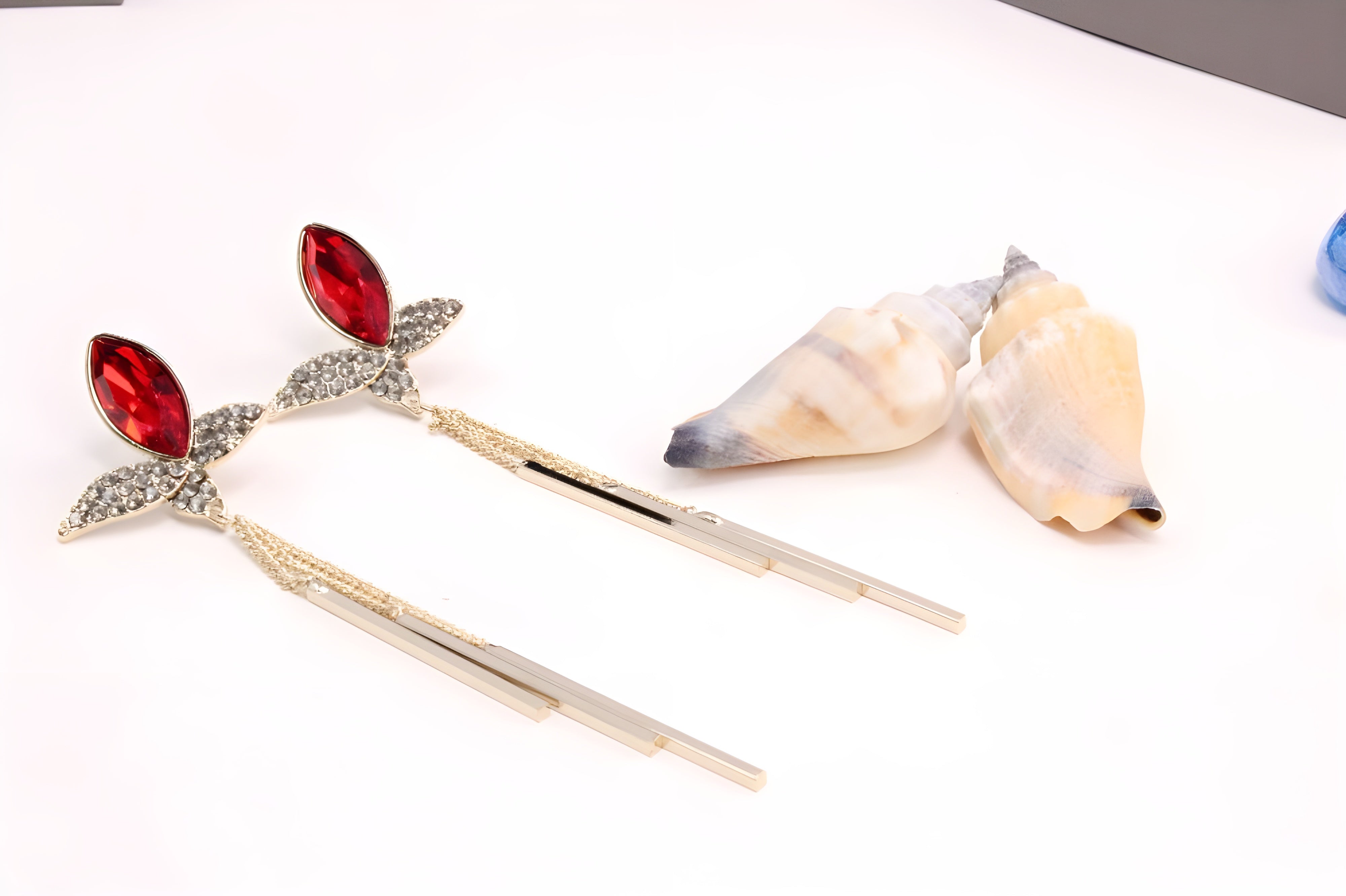 Red Ruby Glow Artificial Diamond Earrings