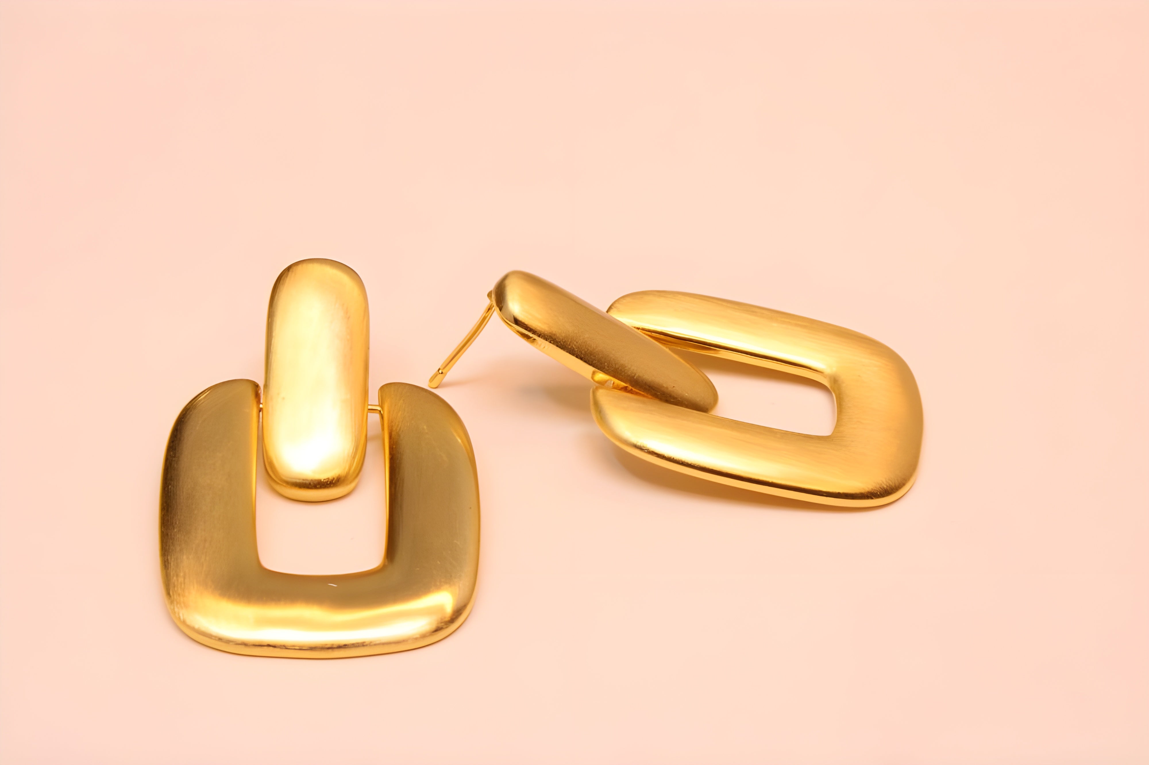 Gilded Lux Rectangle Earrings