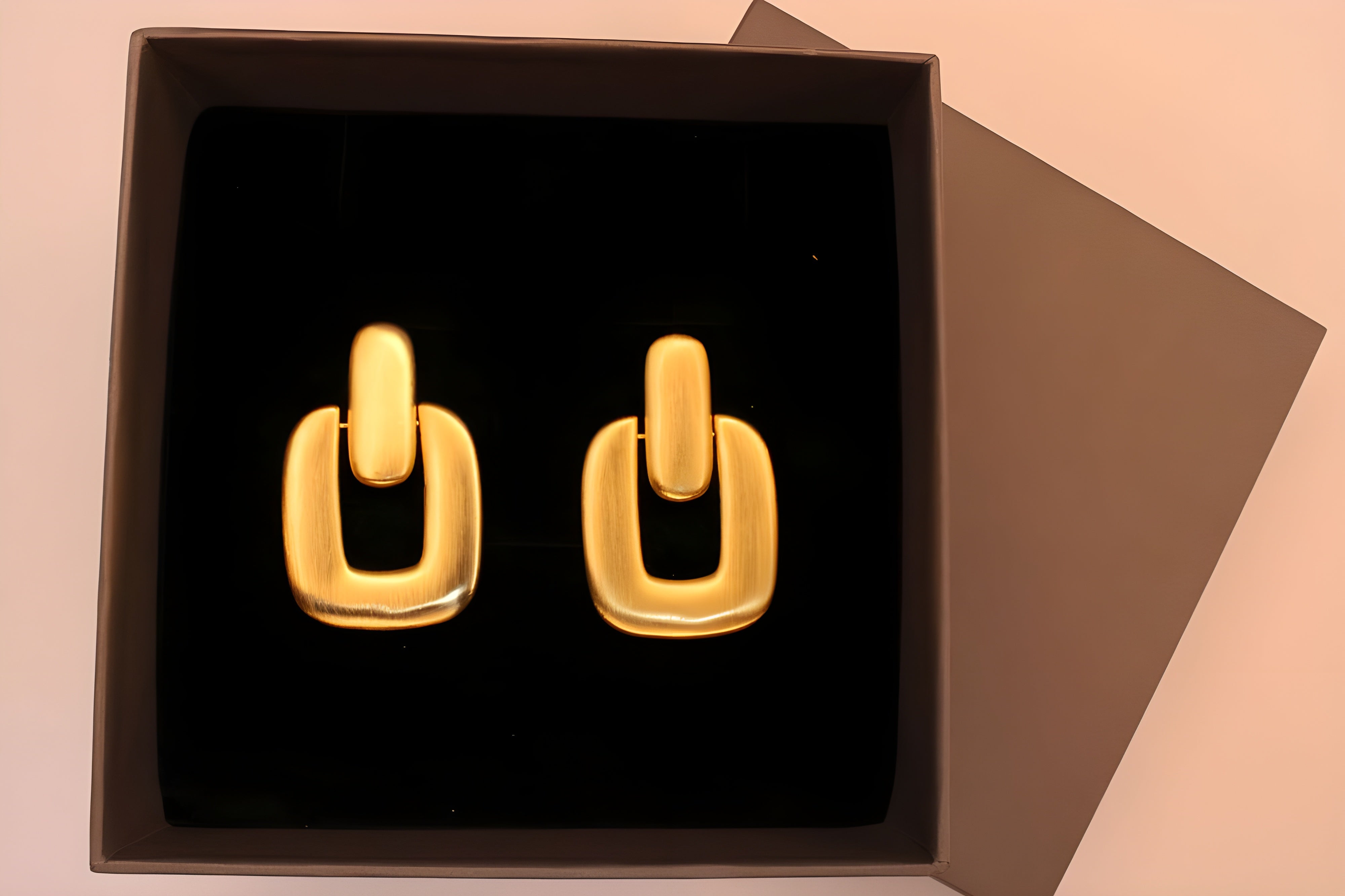 Gilded Lux Rectangle Earrings
