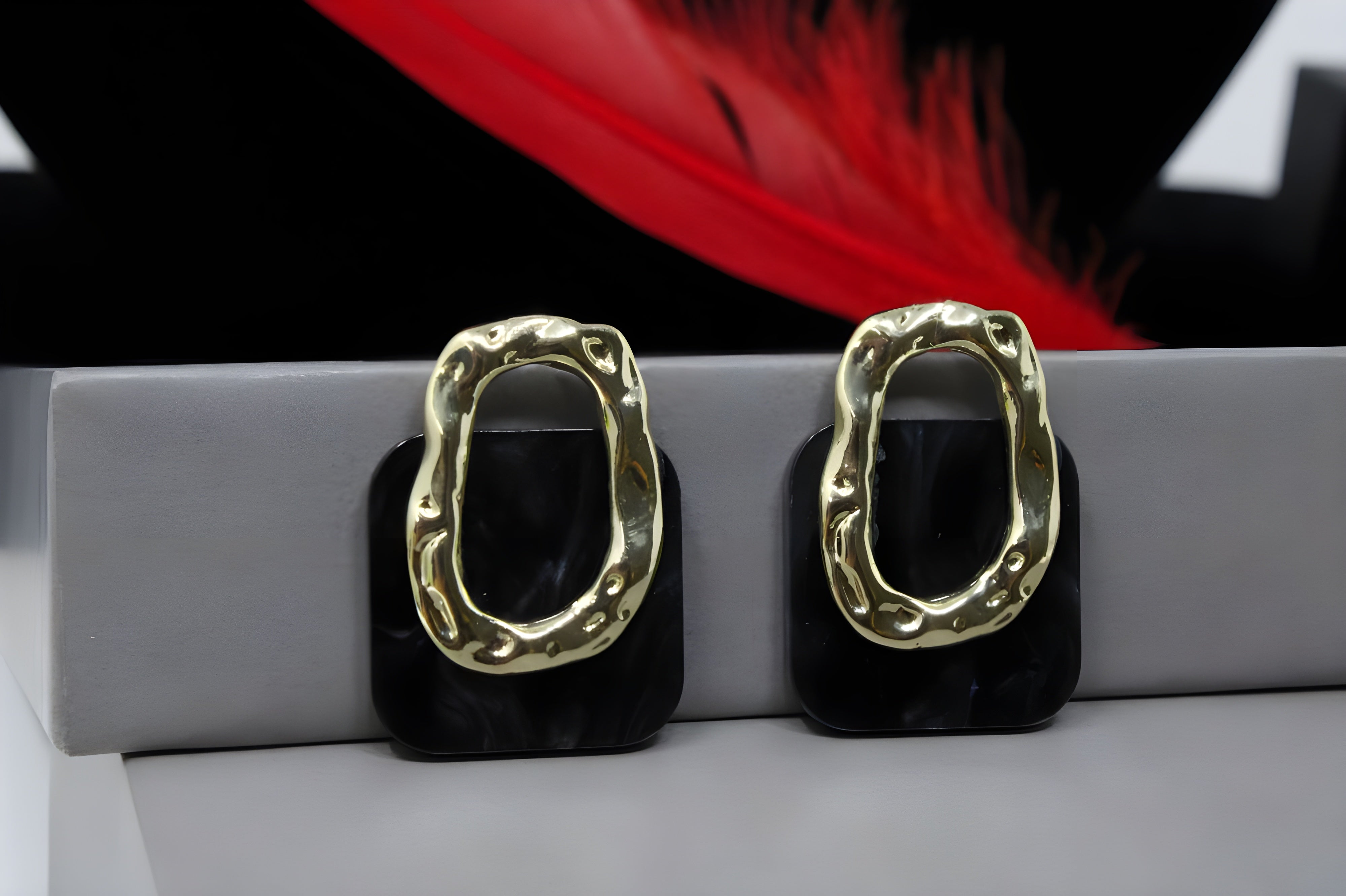 Square Charm OvalGlow Earrings
