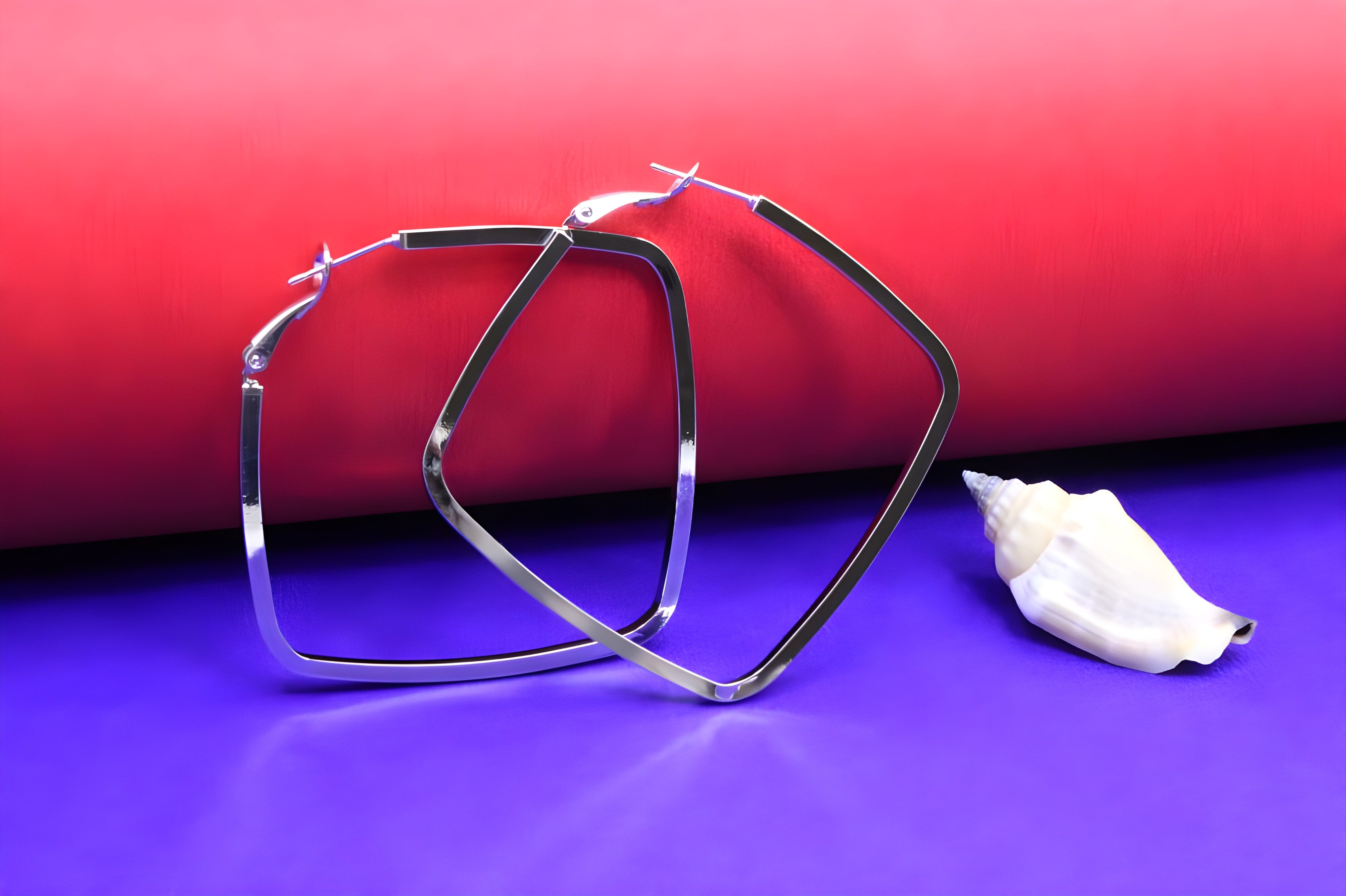 Onyx Gleam Alloy Earrings