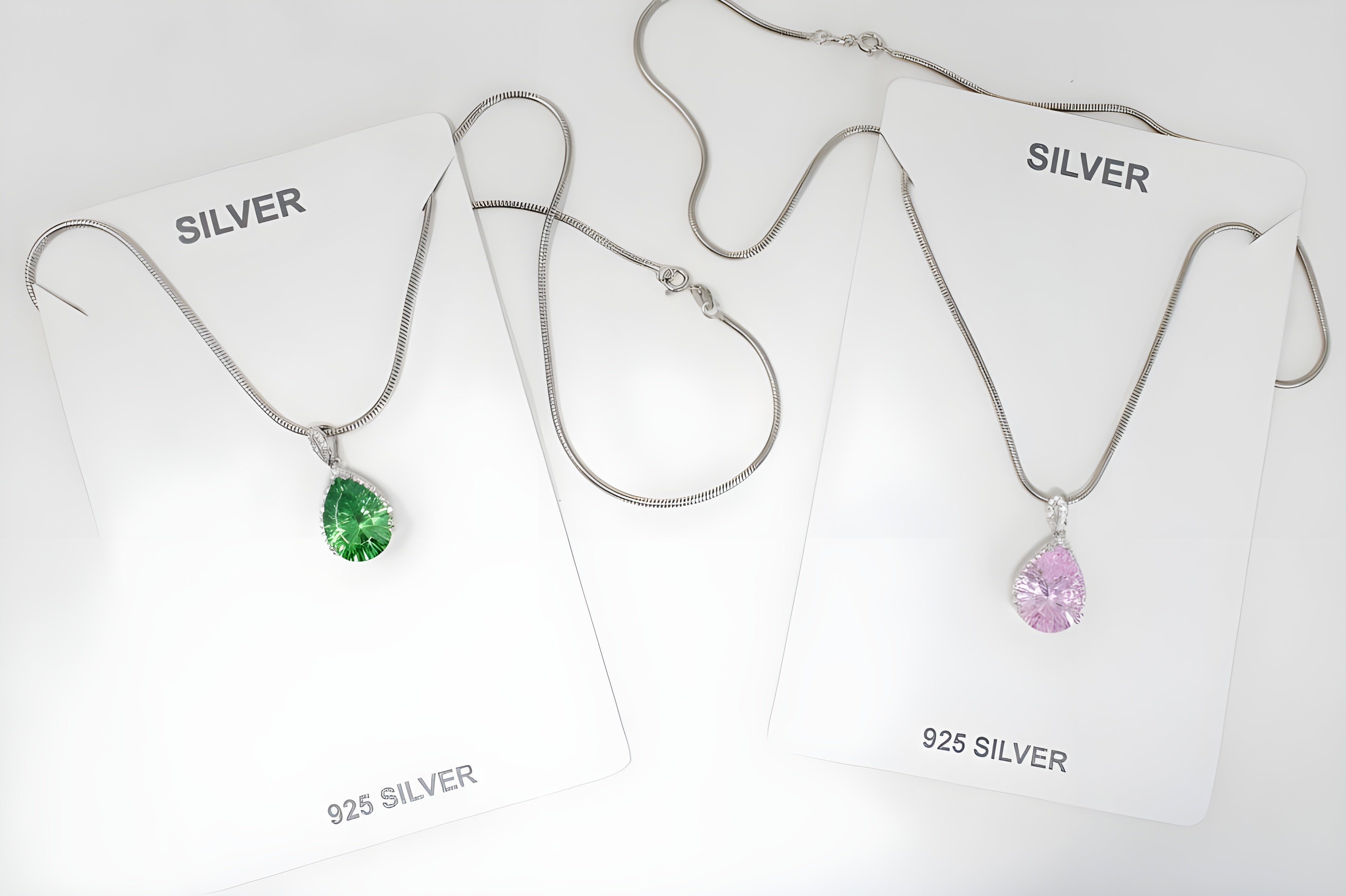 Blush Serenity Teardrop Pendant with VeeLux Crystal Accents