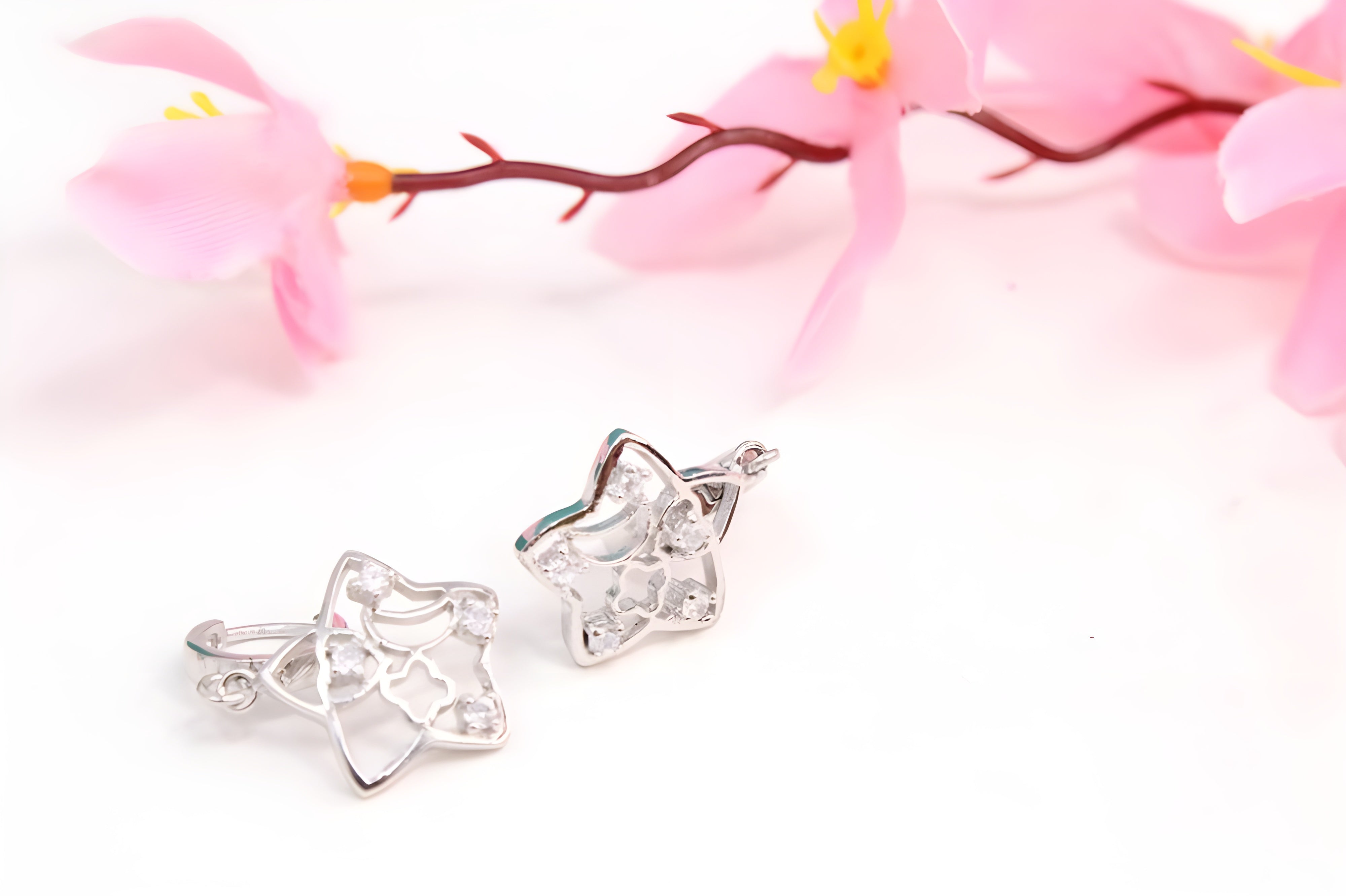 Whimsy Crystalin Sterling Silver Salver Earrings