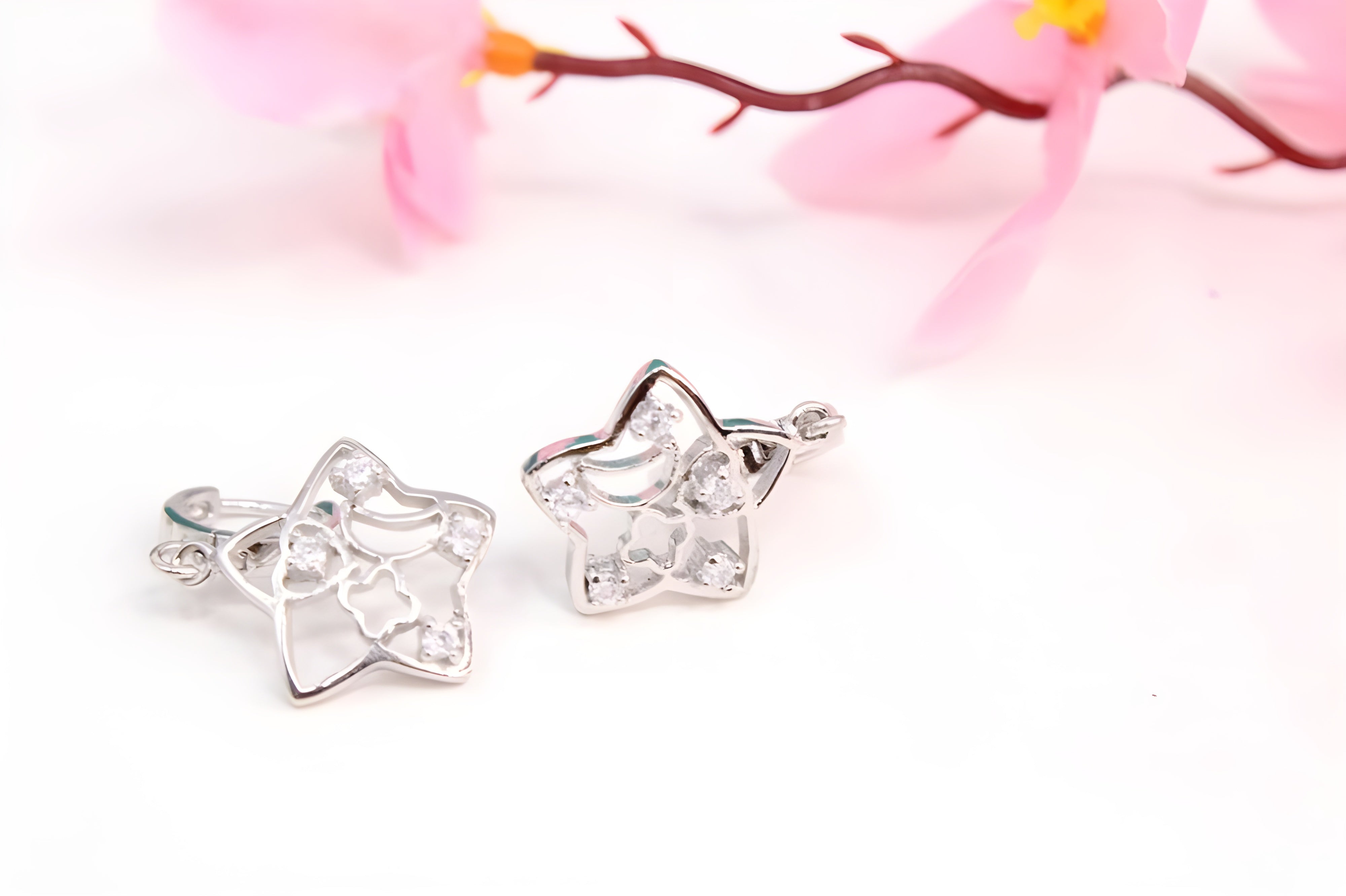 Whimsy Crystalin Sterling Silver Salver Earrings