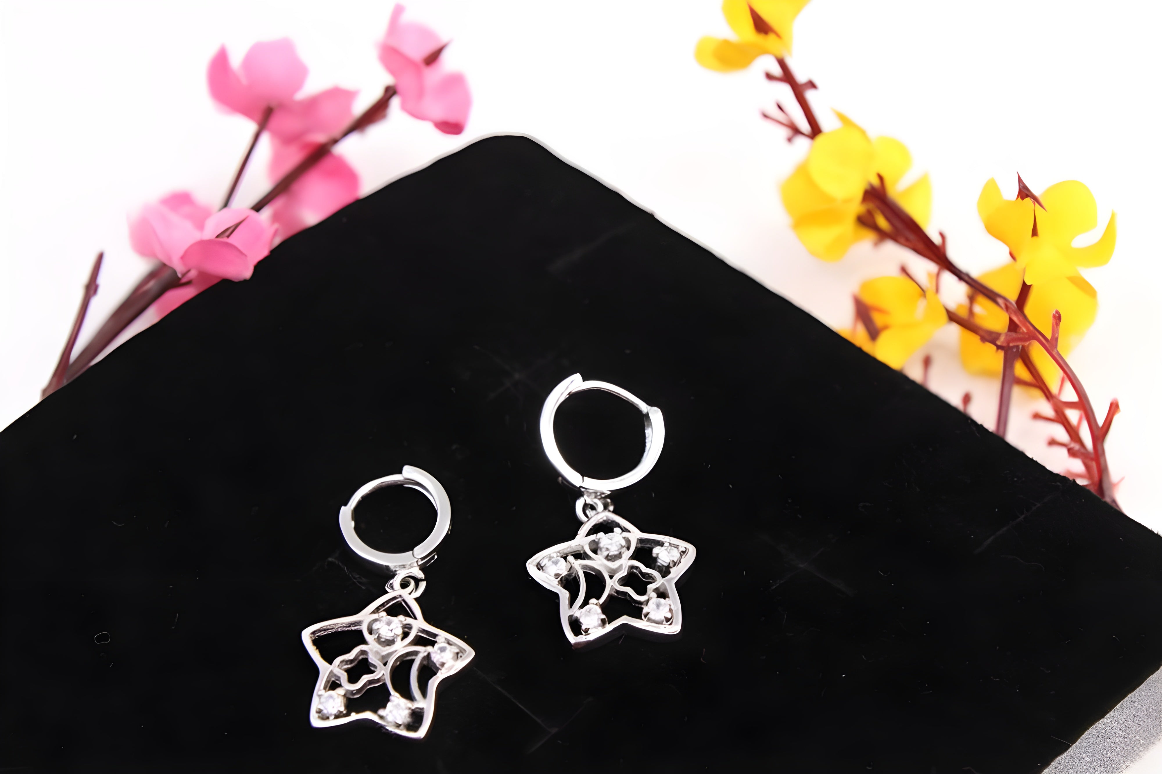 Whimsy Crystalin Sterling Silver Salver Earrings