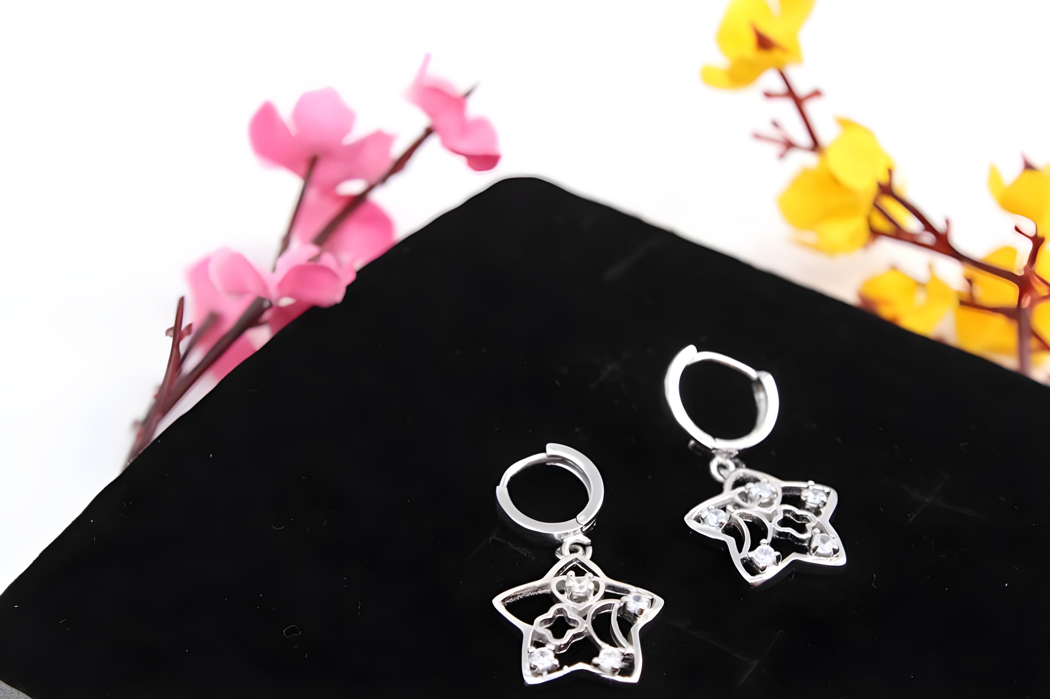 Whimsy Crystalin Sterling Silver Salver Earrings