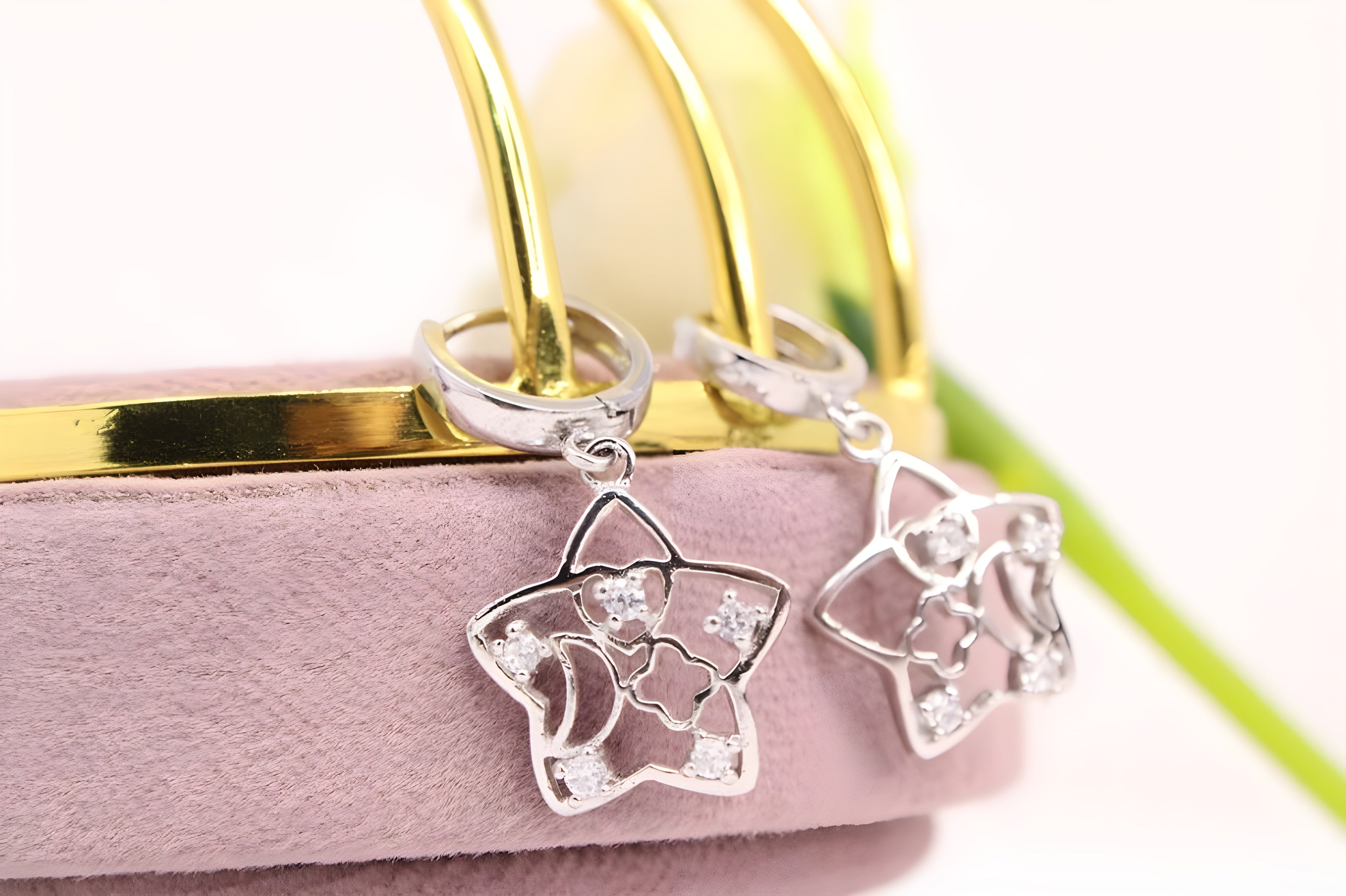 Whimsy Crystalin Sterling Silver Salver Earrings