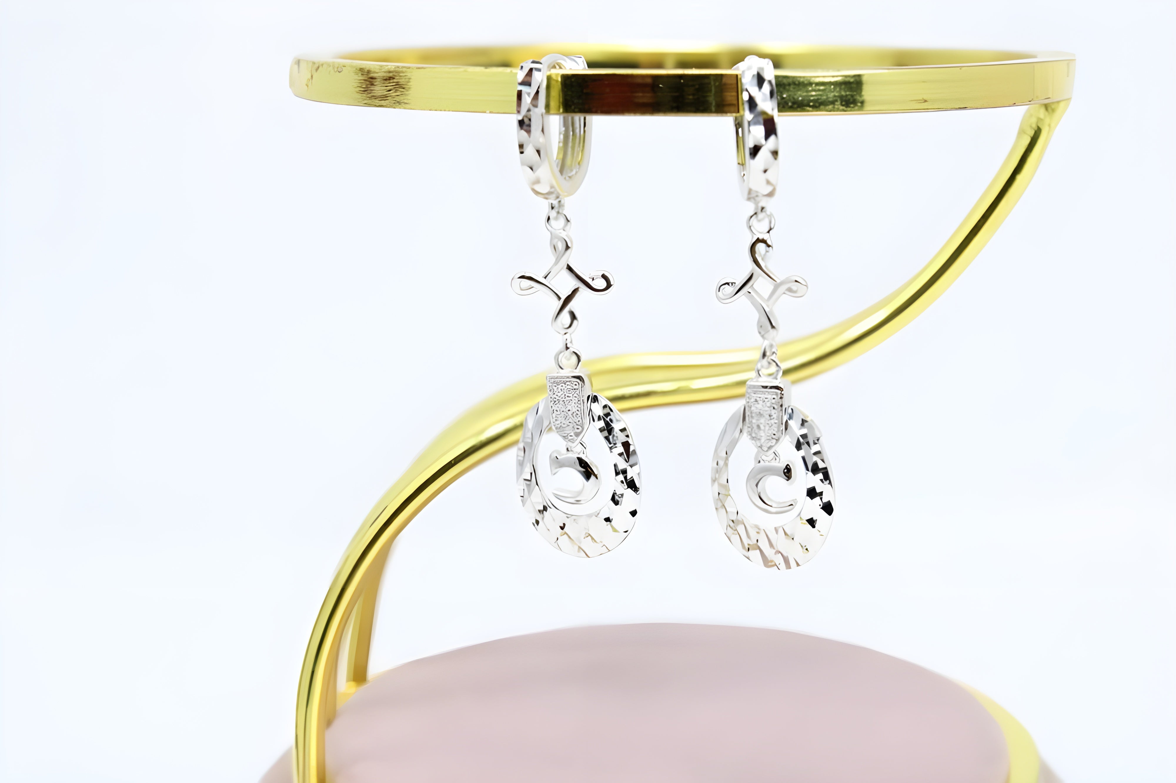 Artisan Glint Sterling Silver Salver Earrings