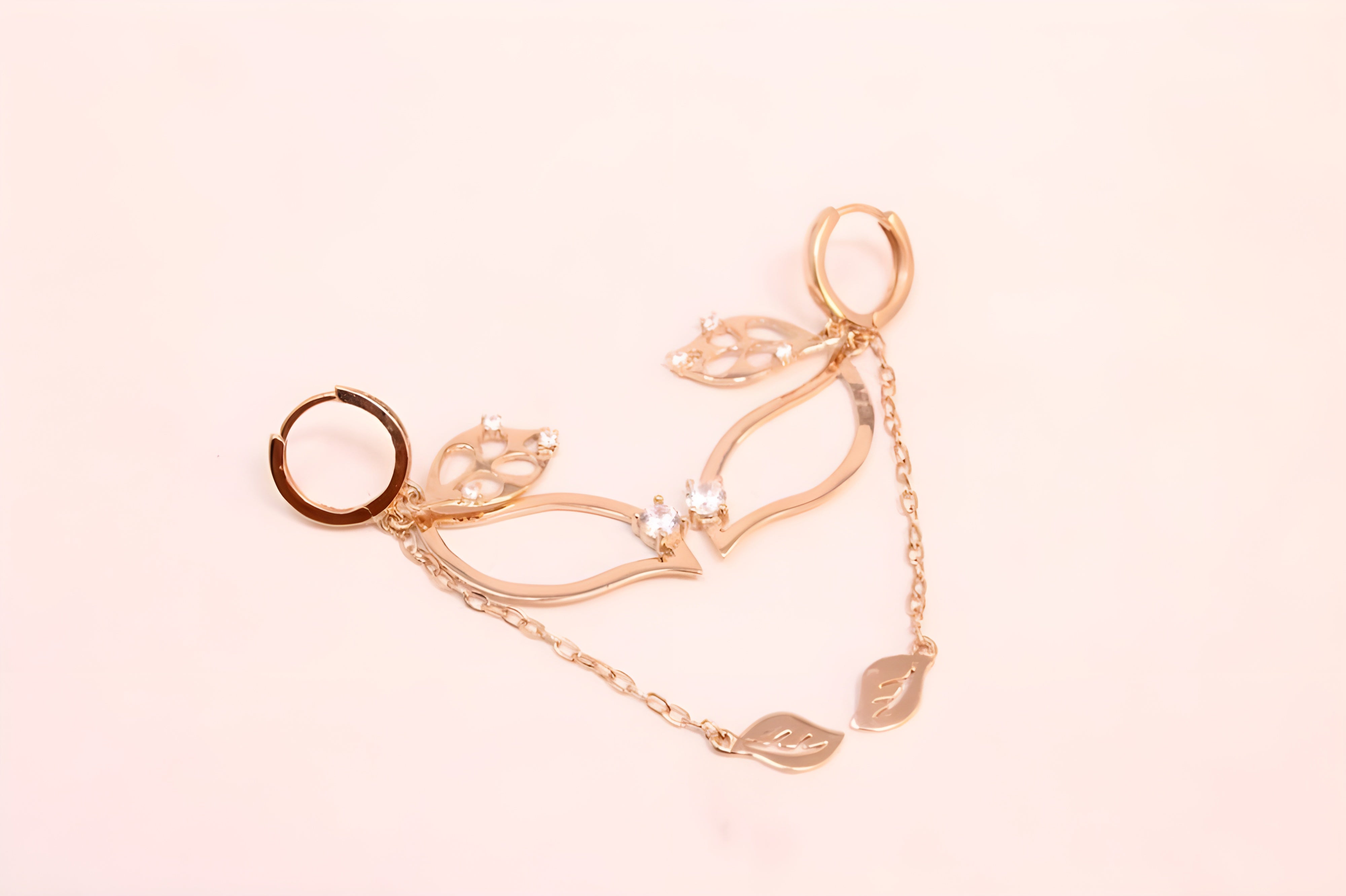 Golden Gleam Sterling Silver Drop Earrings