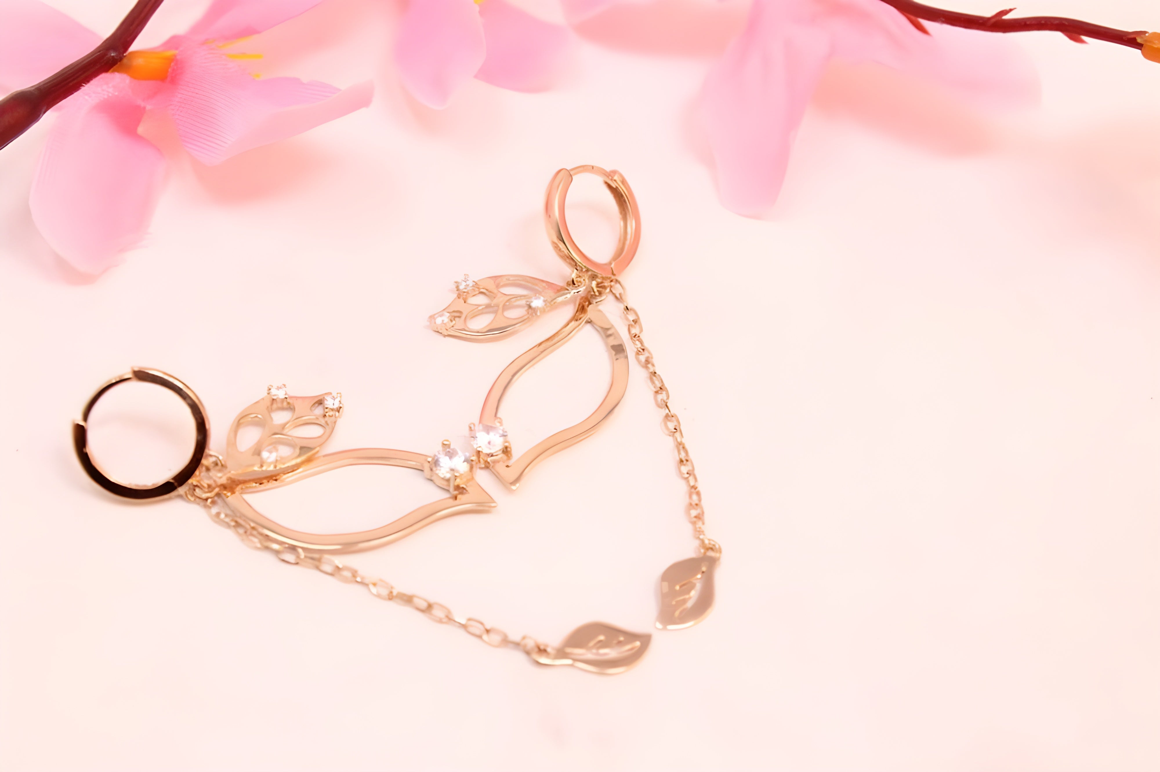 Golden Gleam Sterling Silver Drop Earrings