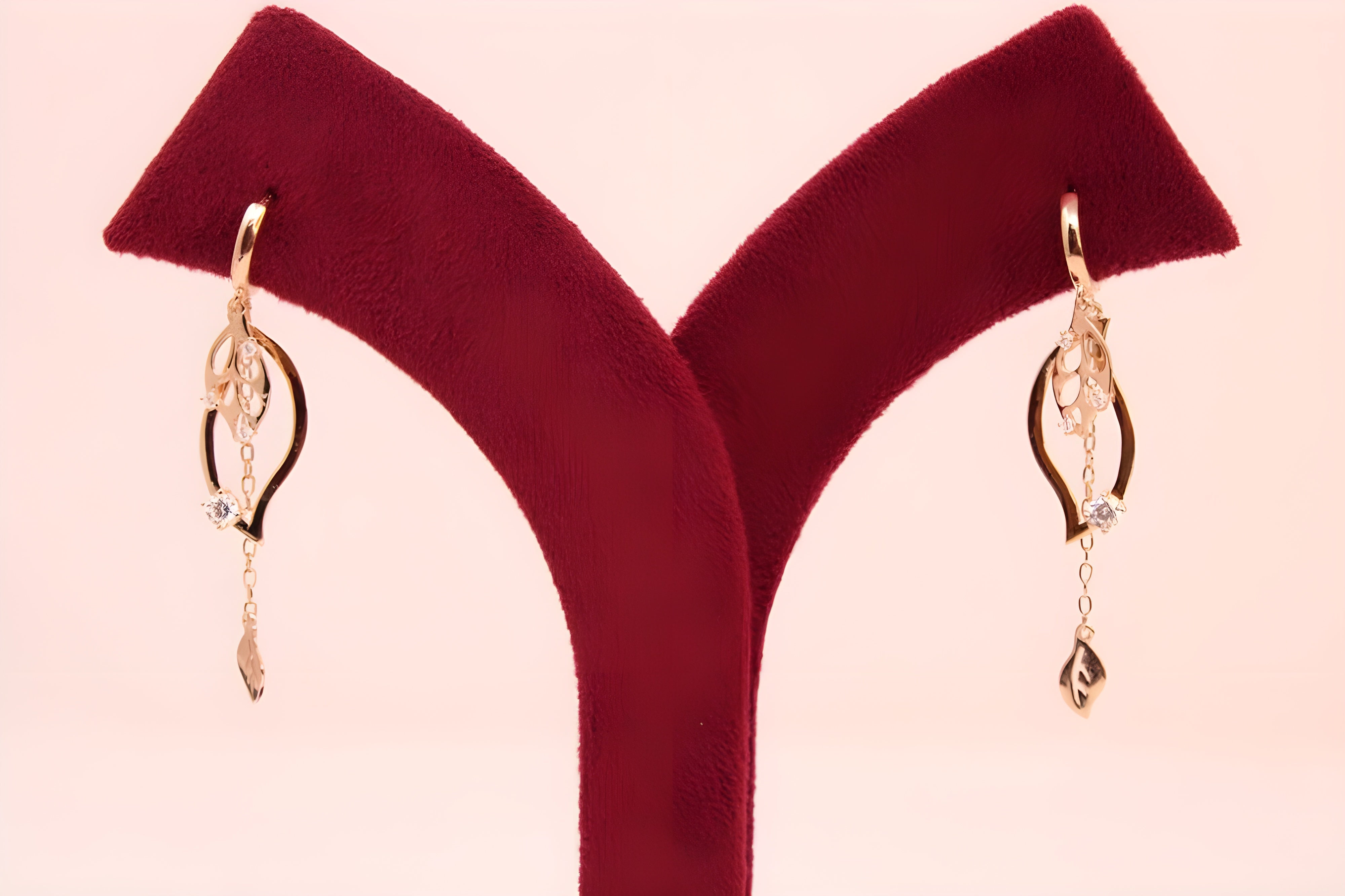 Golden Gleam Sterling Silver Drop Earrings