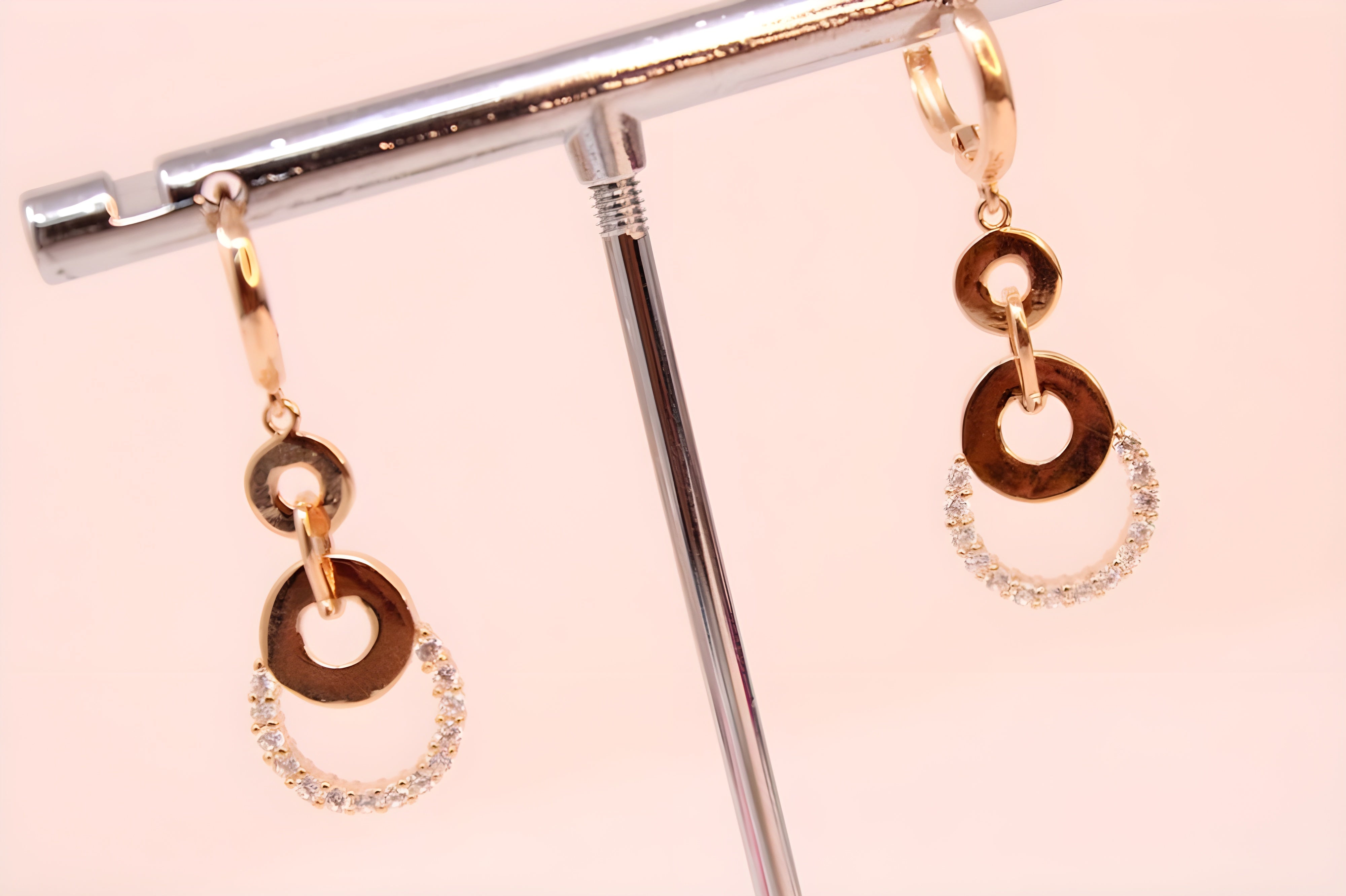 Golden Elegance VeeLux Premium Crystal Sterling Silver Classic Earrings