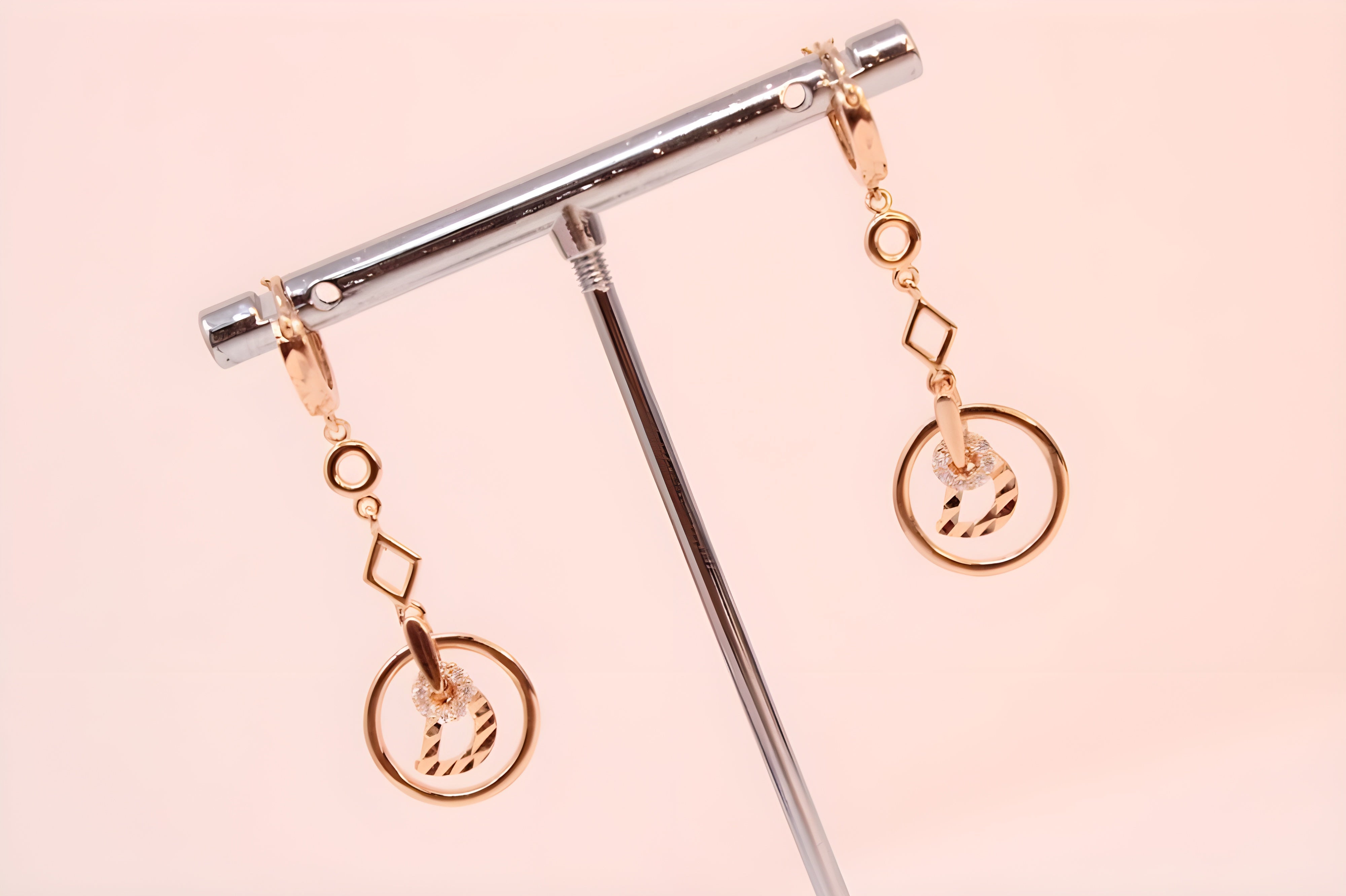 Copper Gold Elegance 92.5 Sterling Silver VeeLux Premium Earrings