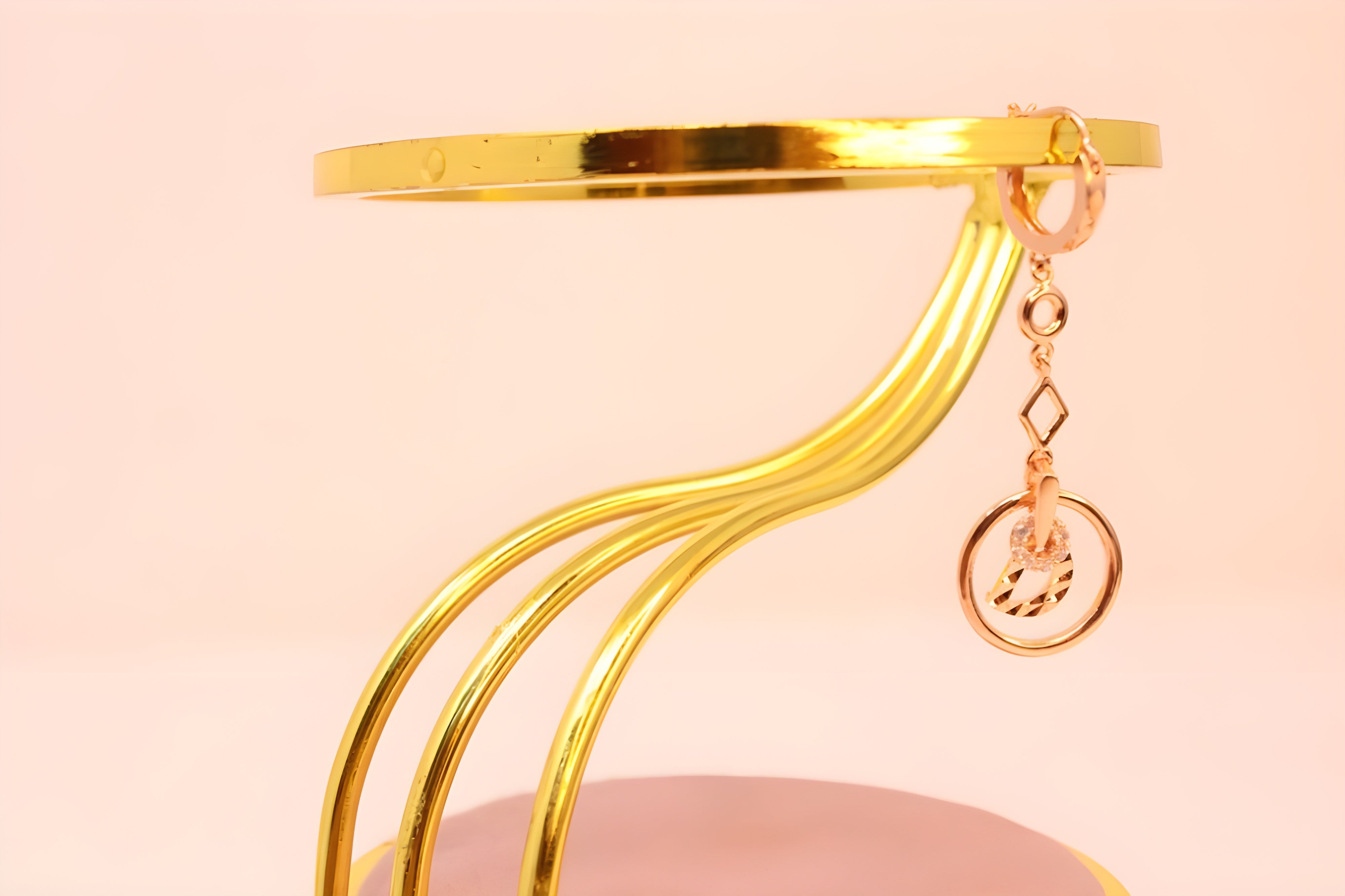 Copper Gold Elegance 92.5 Sterling Silver VeeLux Premium Earrings