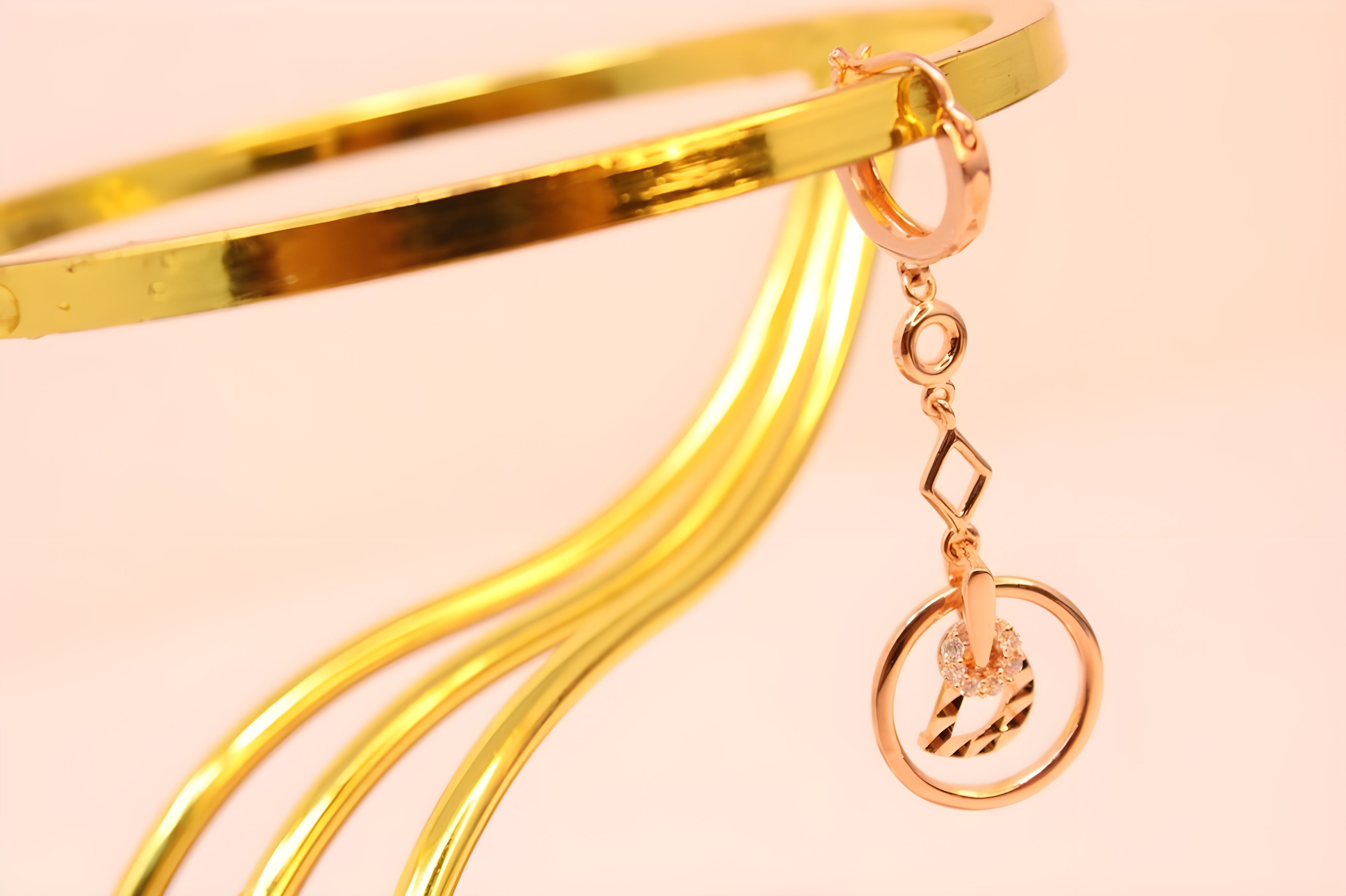 Copper Gold Elegance 92.5 Sterling Silver VeeLux Premium Earrings