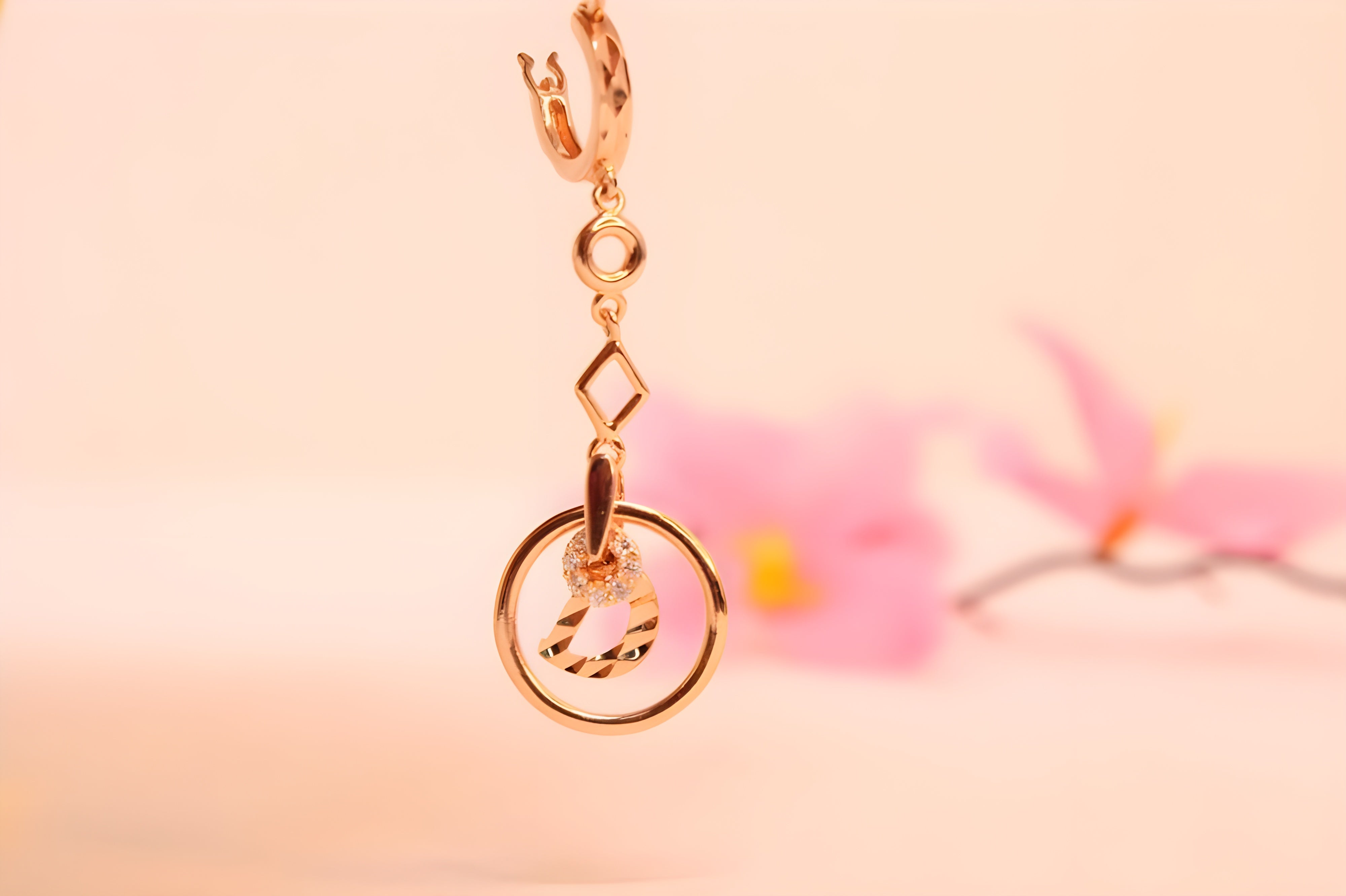 Copper Gold Elegance 92.5 Sterling Silver VeeLux Premium Earrings