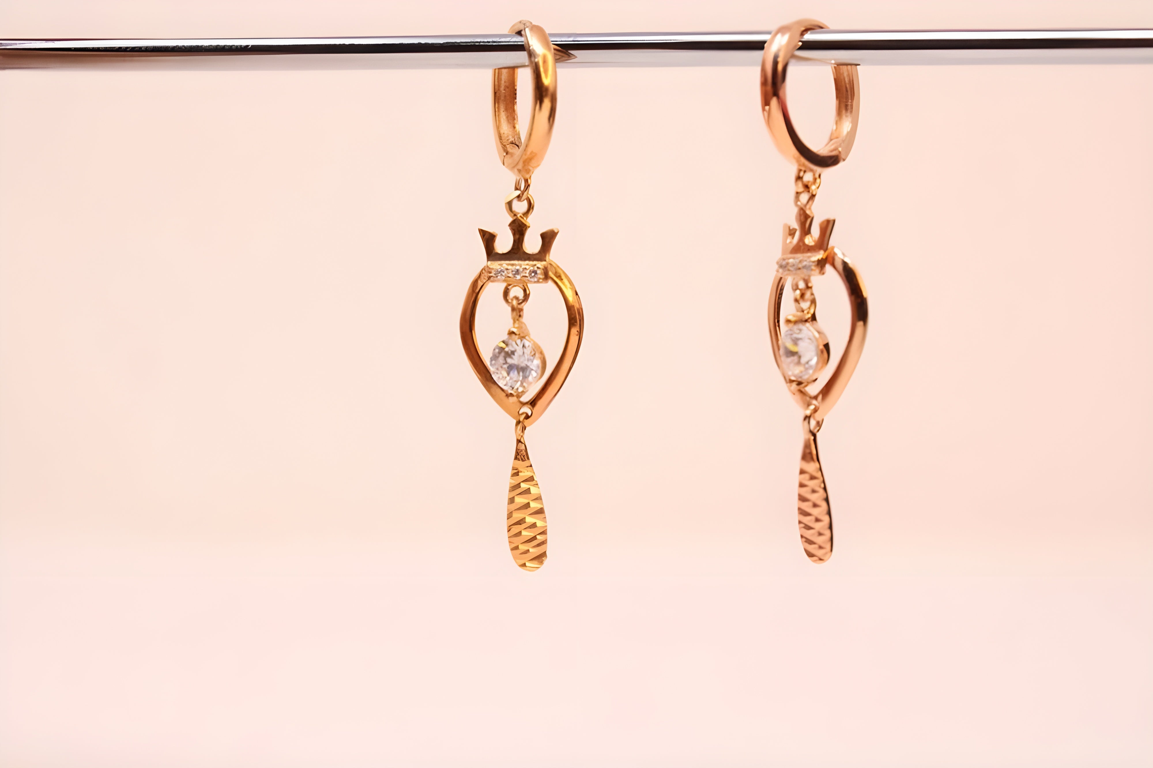 Copper Glow VeeLux Premium Crystal Sterling Silver Earrings