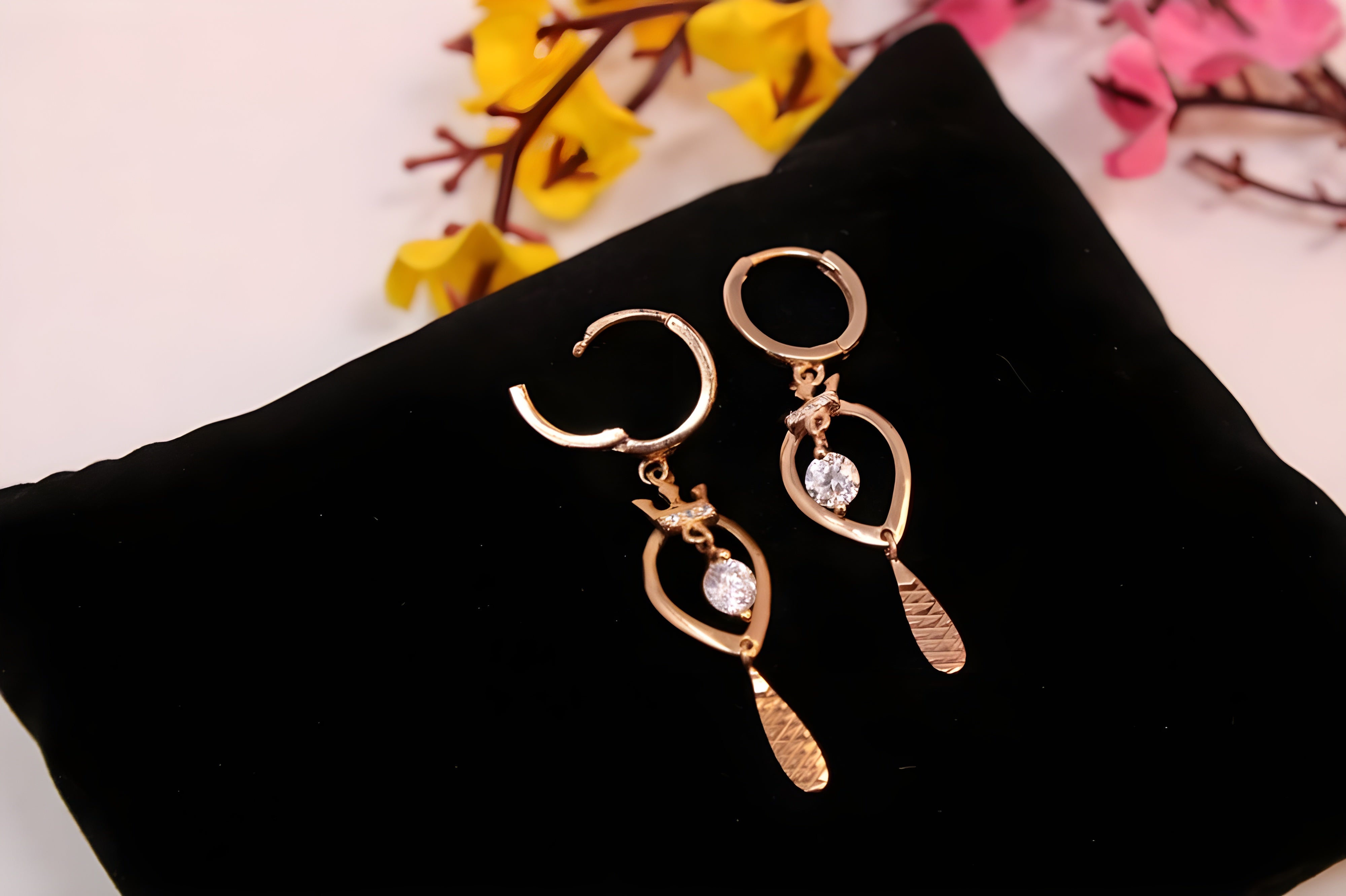 Copper Glow VeeLux Premium Crystal Sterling Silver Earrings