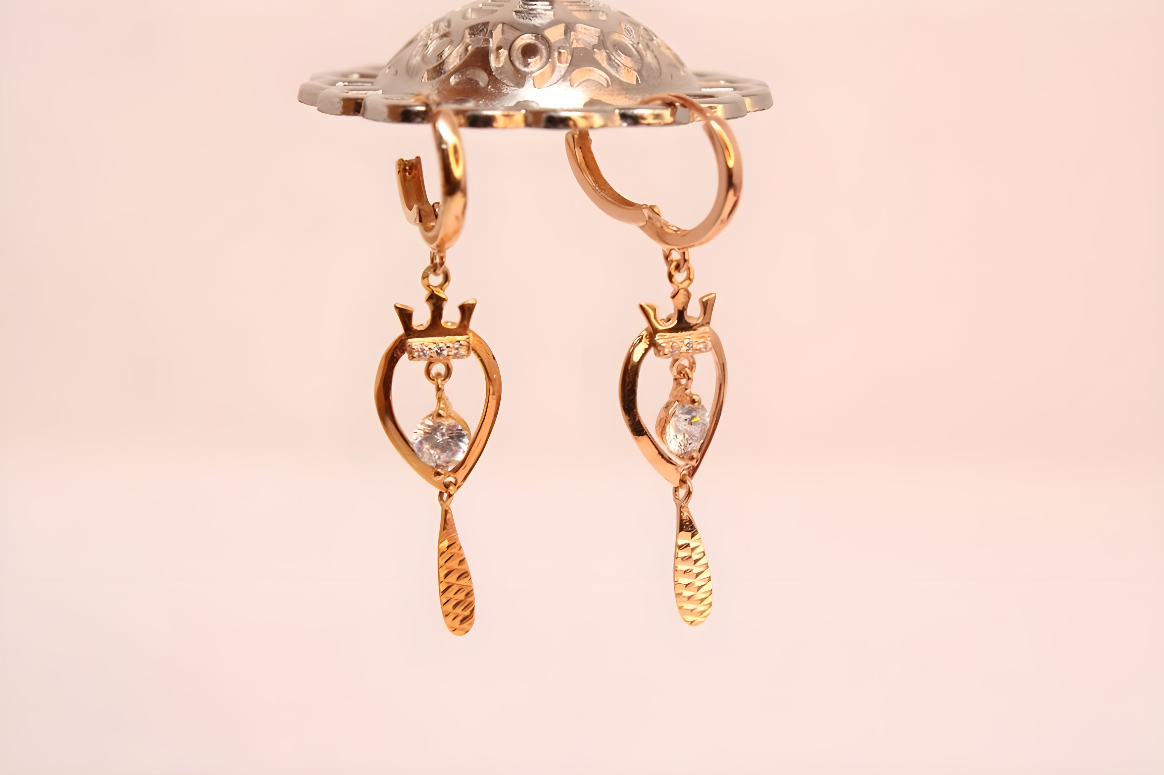 Copper Glow VeeLux Premium Crystal Sterling Silver Earrings