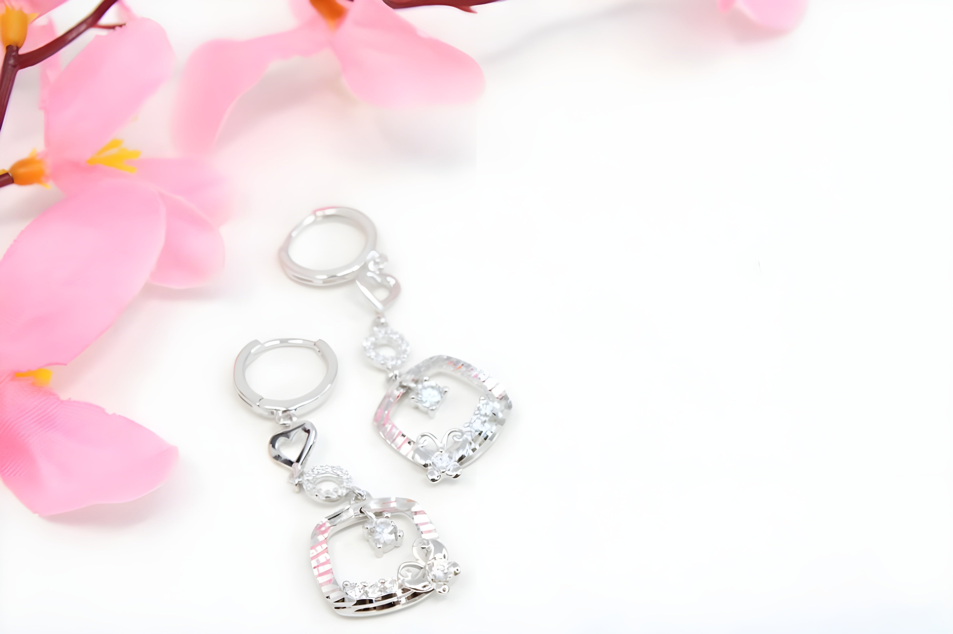 Starlit Sterling Silver VeeLux Premium Crystal Earrings