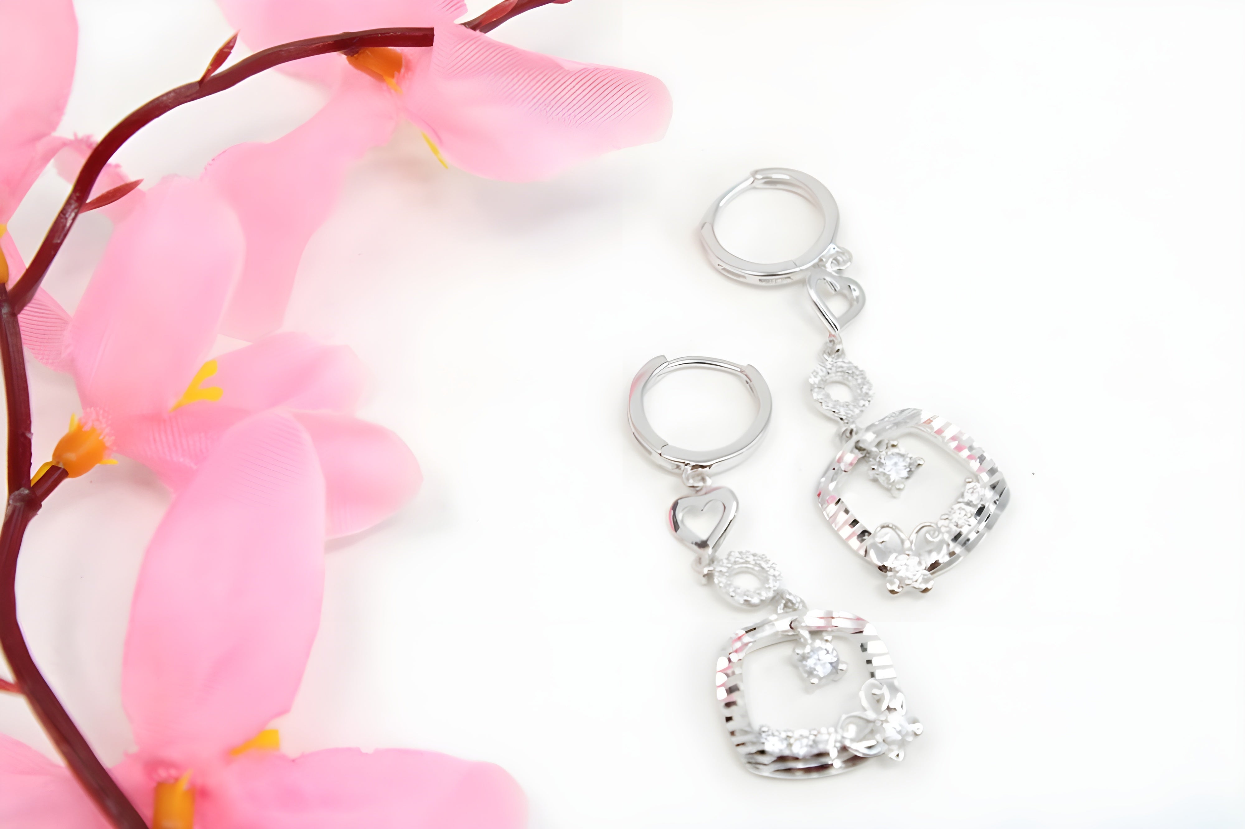 Starlit Sterling Silver VeeLux Premium Crystal Earrings