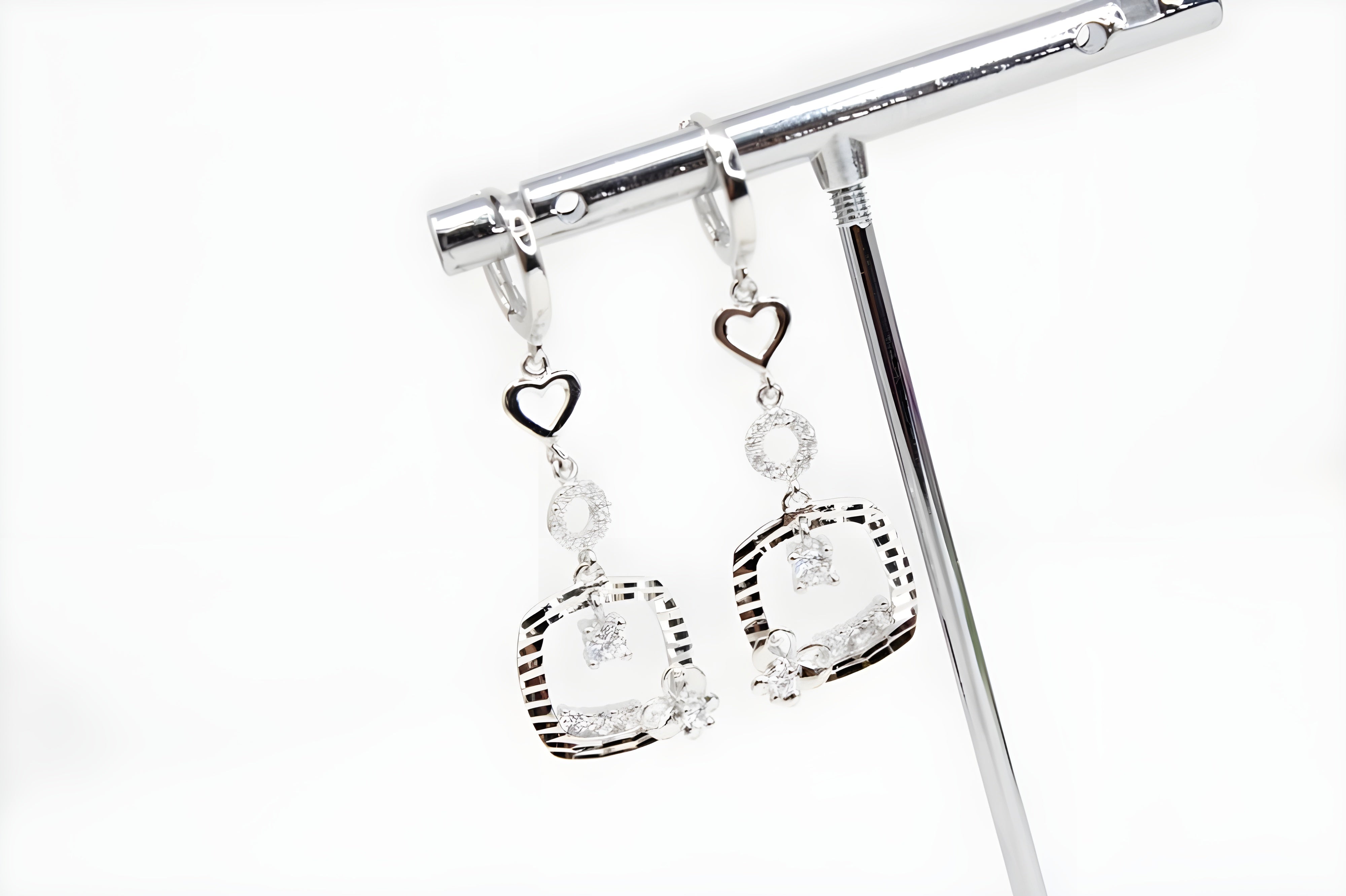 Starlit Sterling Silver VeeLux Premium Crystal Earrings