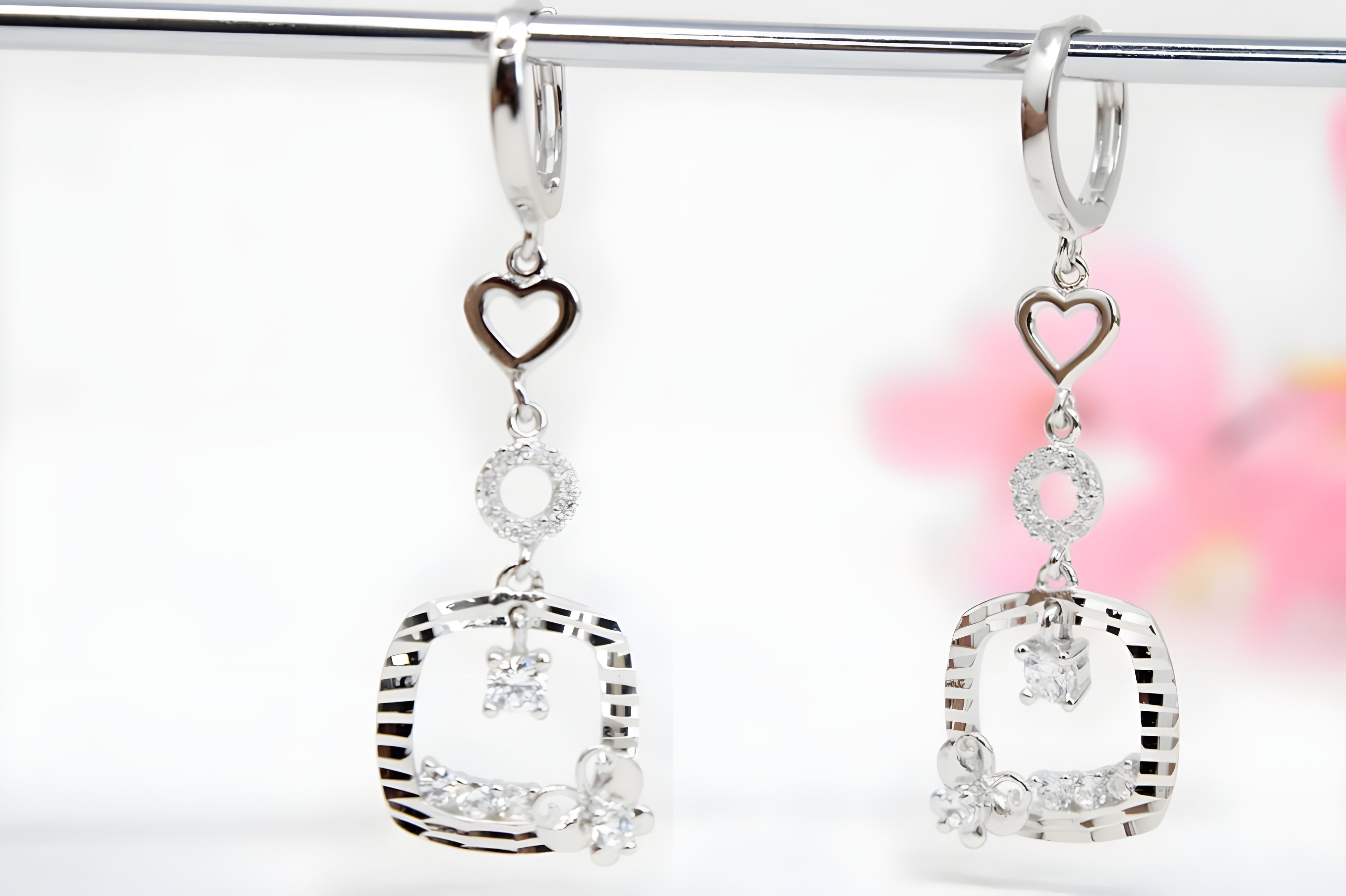 Starlit Sterling Silver VeeLux Premium Crystal Earrings