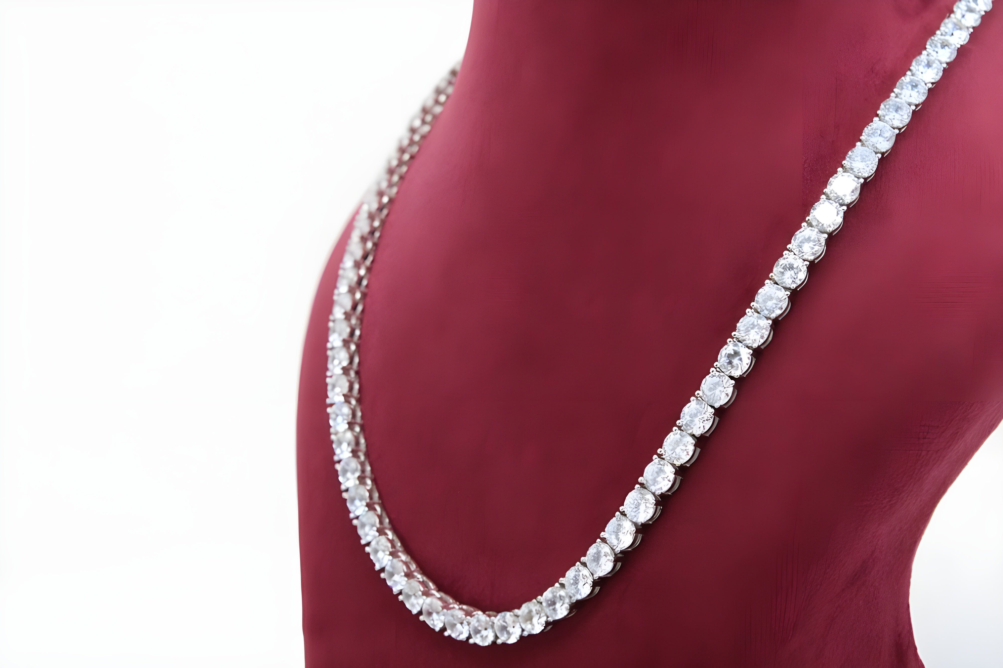 92.5 Sterling Silver Radiance: Cubic Zirconia Tennis Necklace