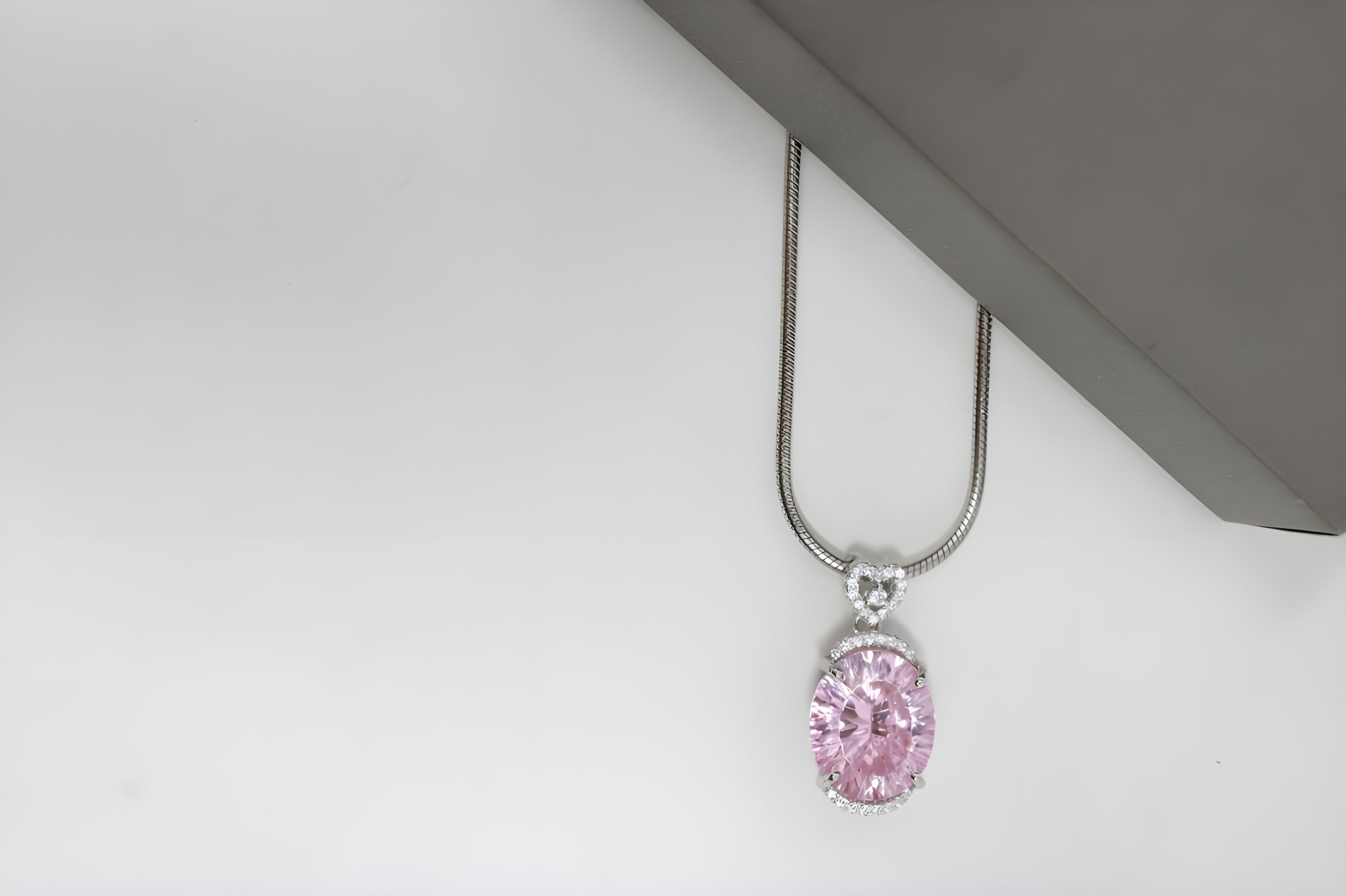 Blush Heart Halo Pendant by VeeLux