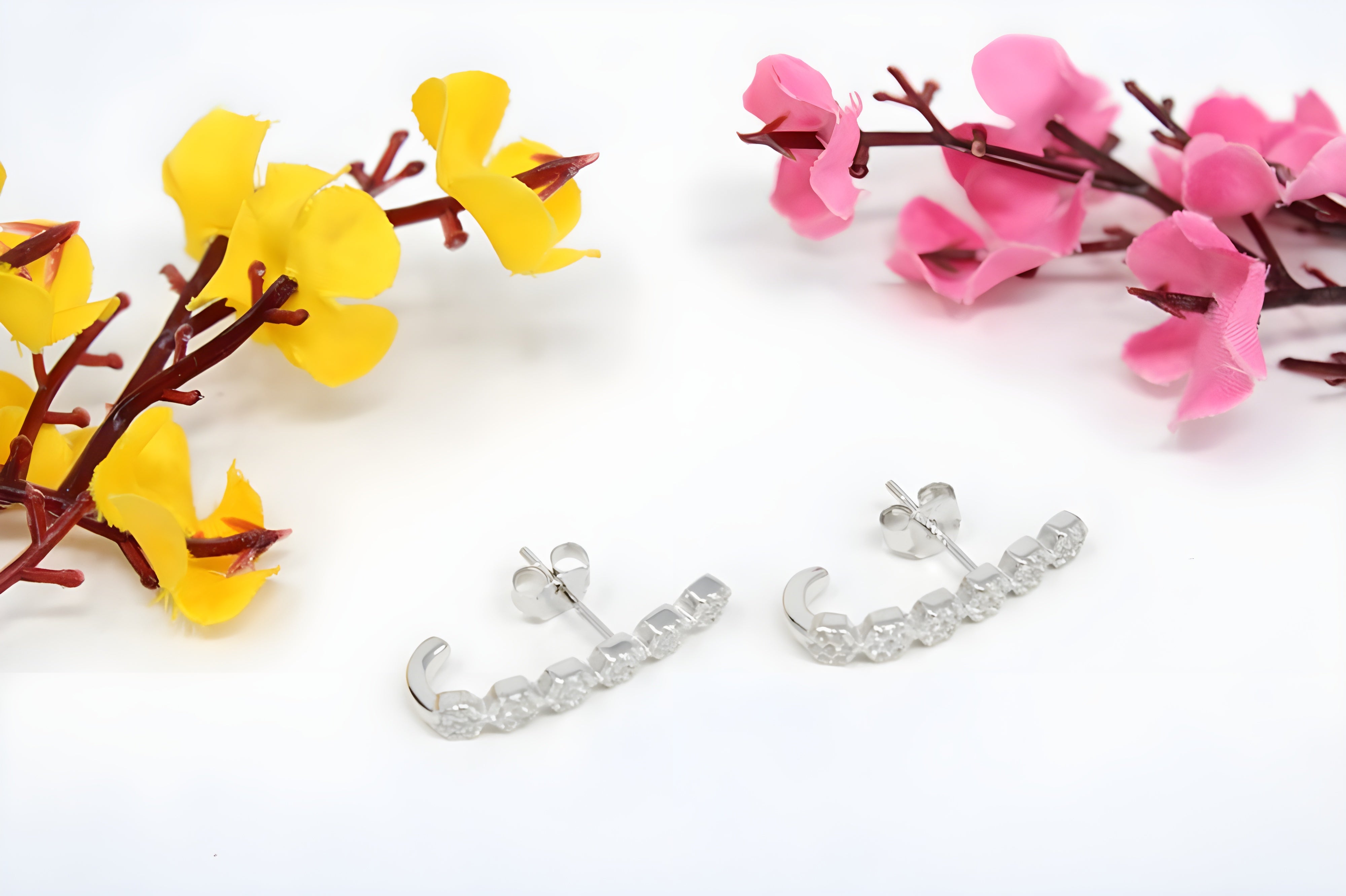 Sterling Silver VeeLux Premium Crystal Enchanted Elegance Earrings