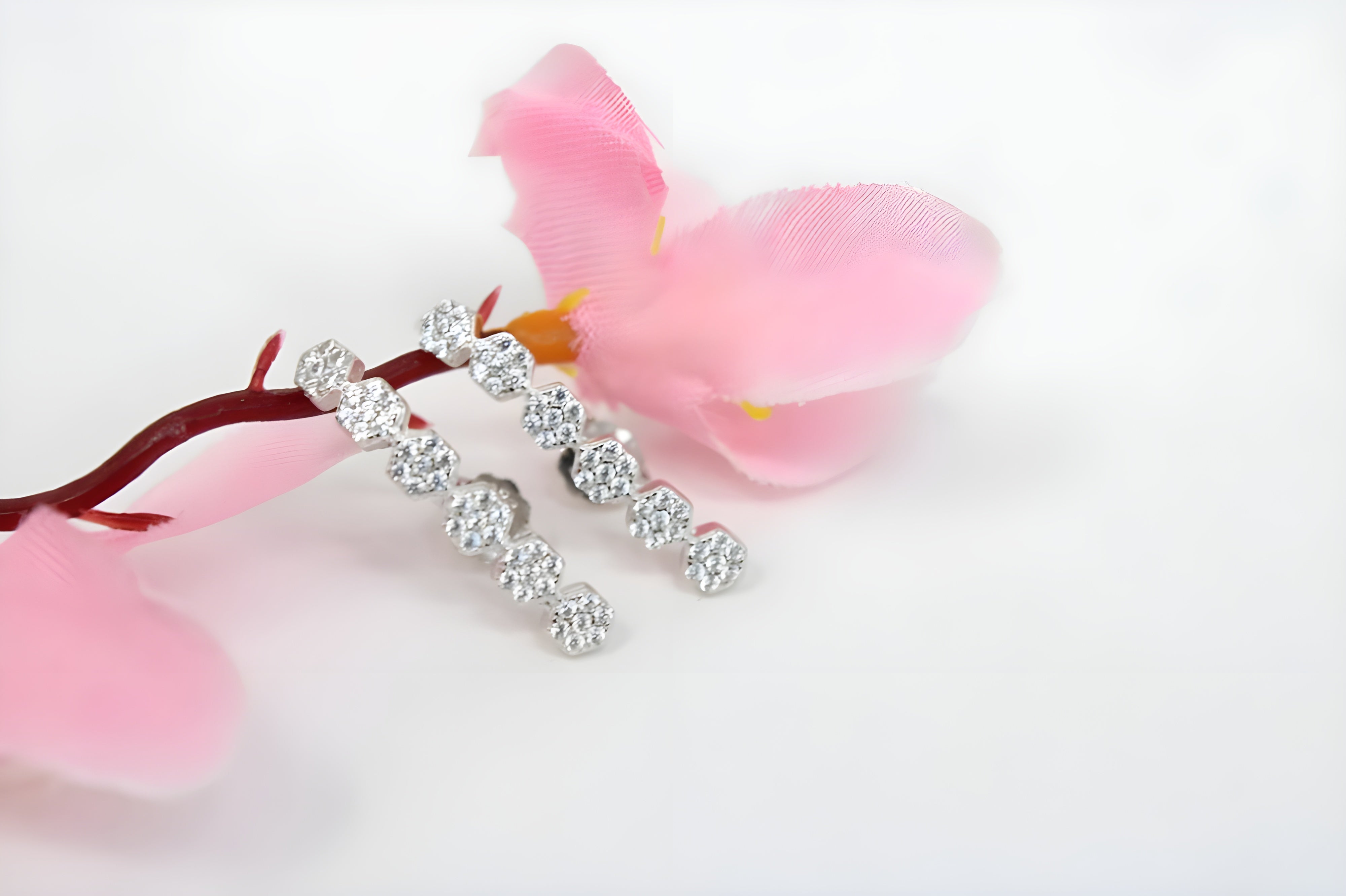 Sterling Silver VeeLux Premium Crystal Enchanted Elegance Earrings