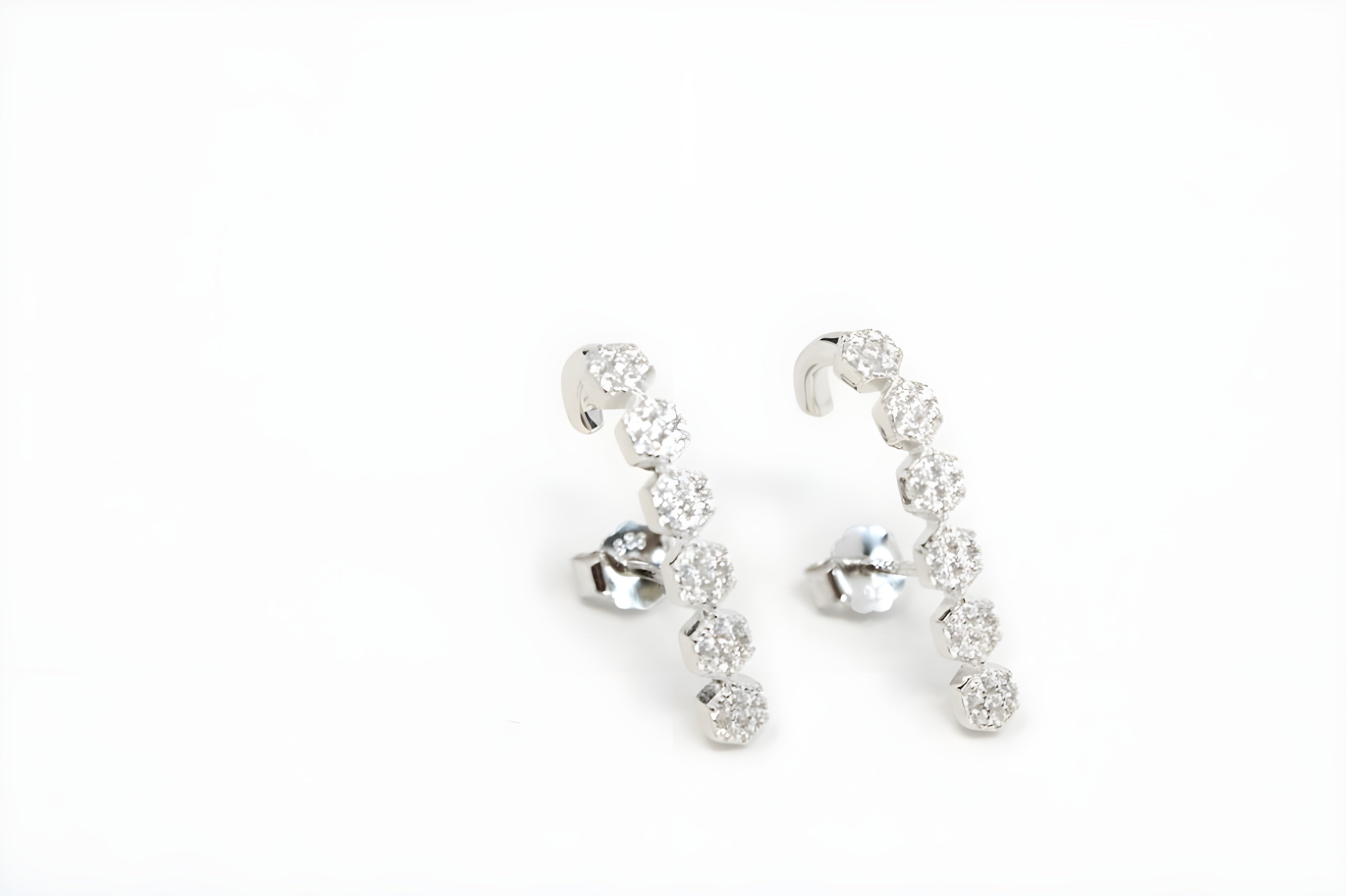 Sterling Silver VeeLux Premium Crystal Enchanted Elegance Earrings