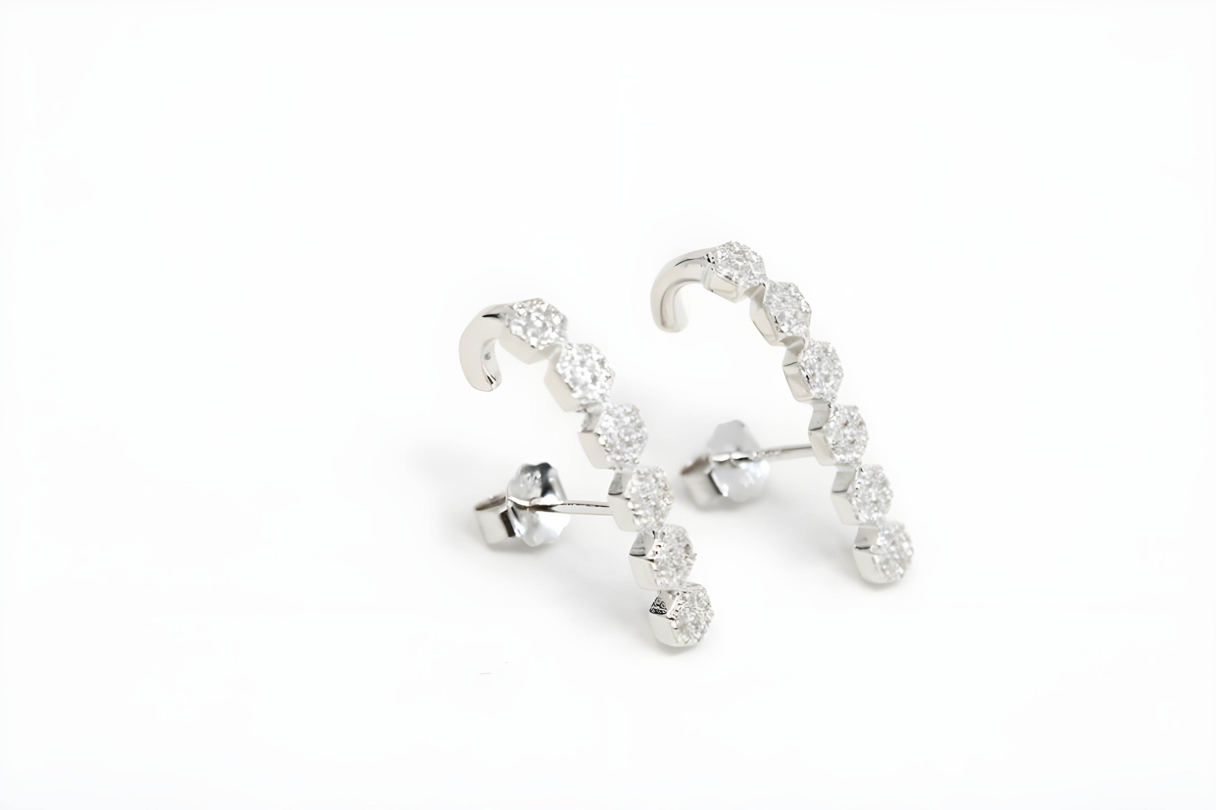 Sterling Silver VeeLux Premium Crystal Enchanted Elegance Earrings