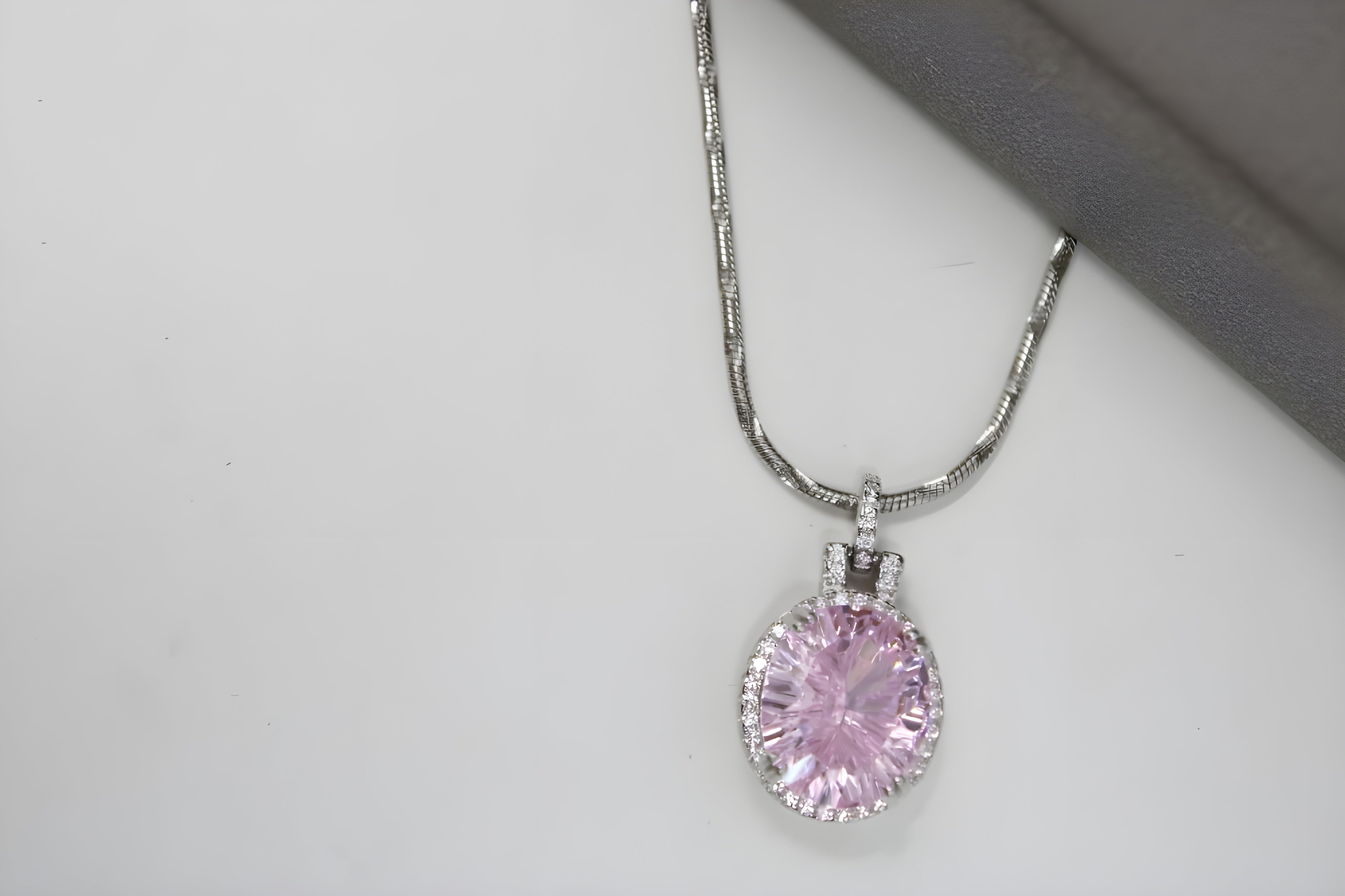 VeeLux Pink Cushion Cut Elegance Pendant