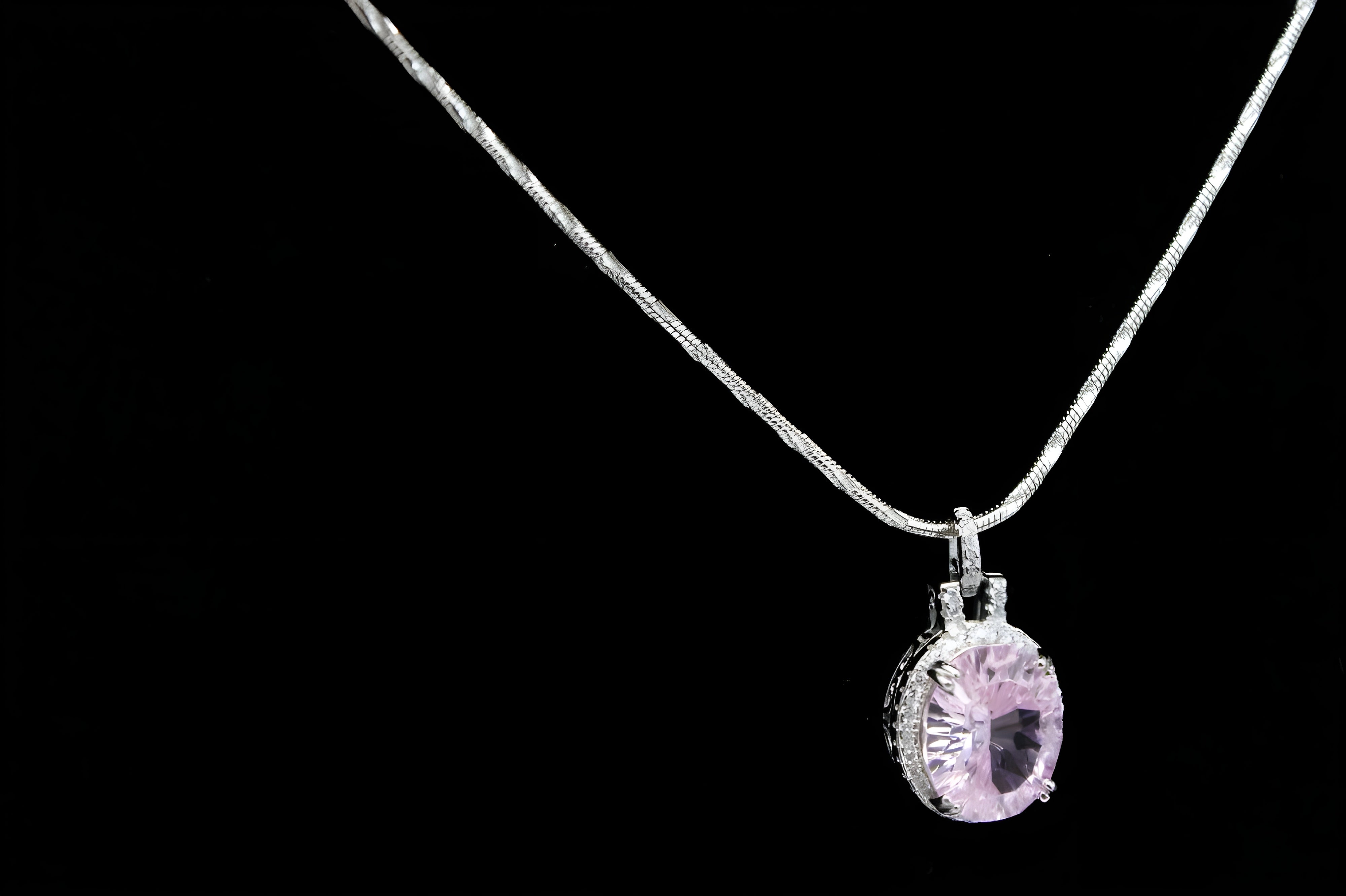 VeeLux Pink Cushion Cut Elegance Pendant