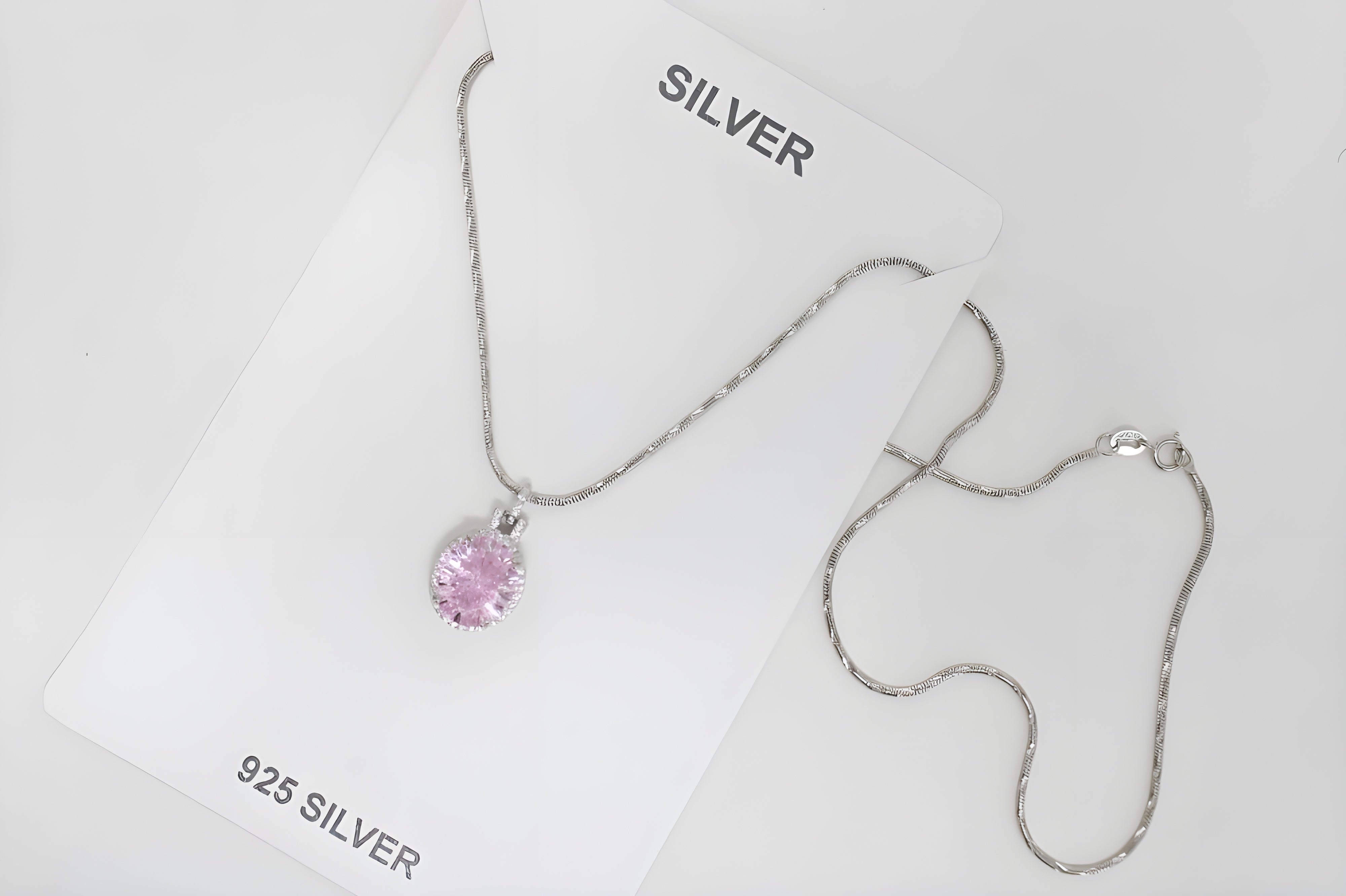 VeeLux Pink Cushion Cut Elegance Pendant