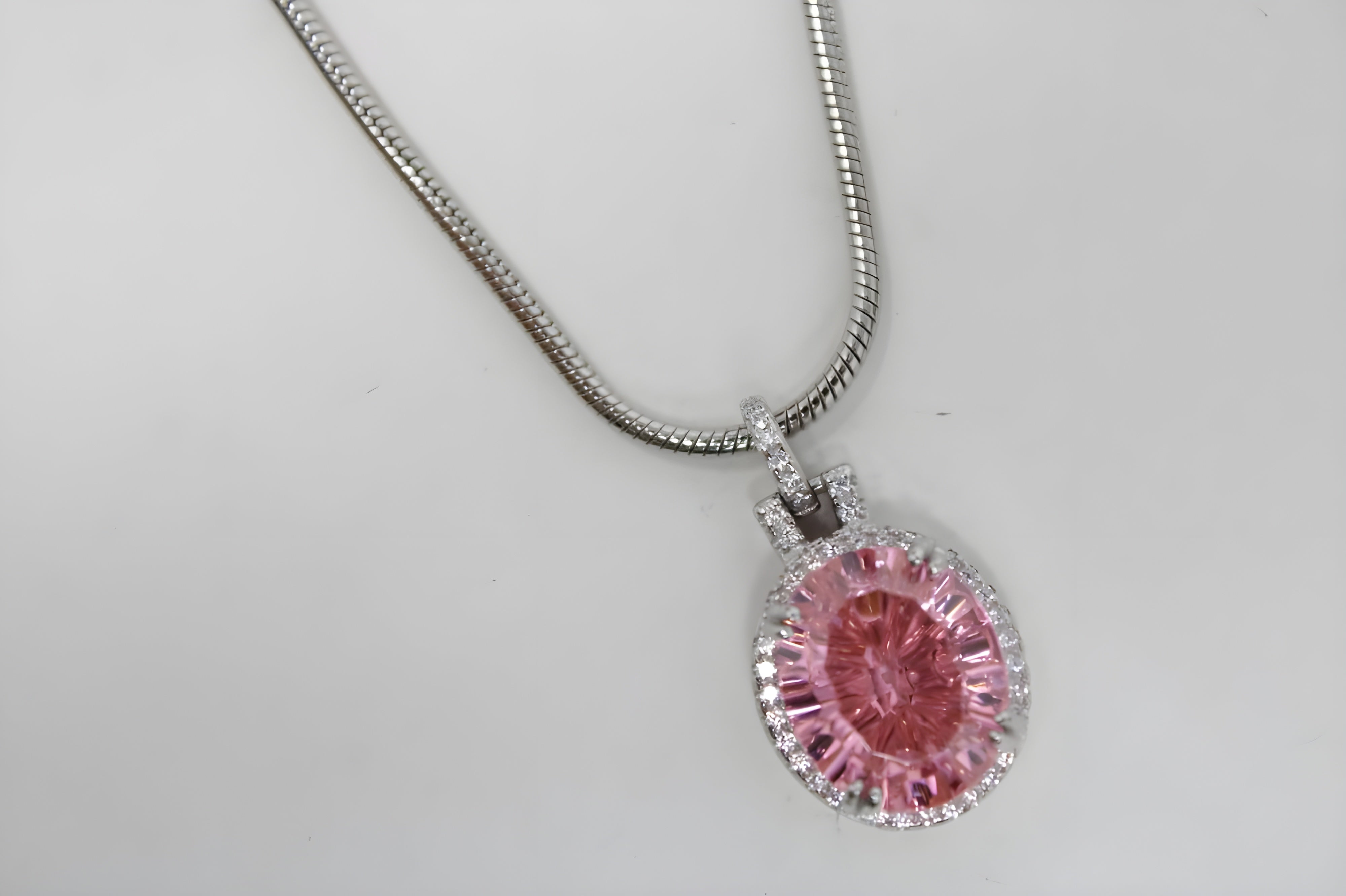 VeeLux Premium Pink Oval Glow Pendant