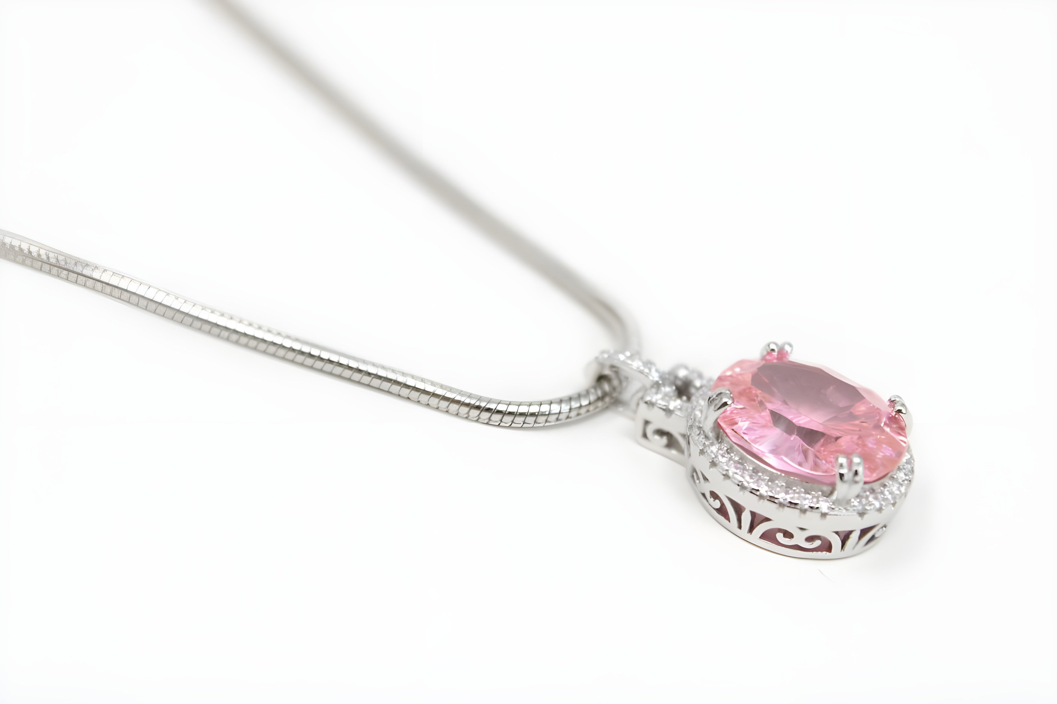 VeeLux Premium Pink Oval Glow Pendant