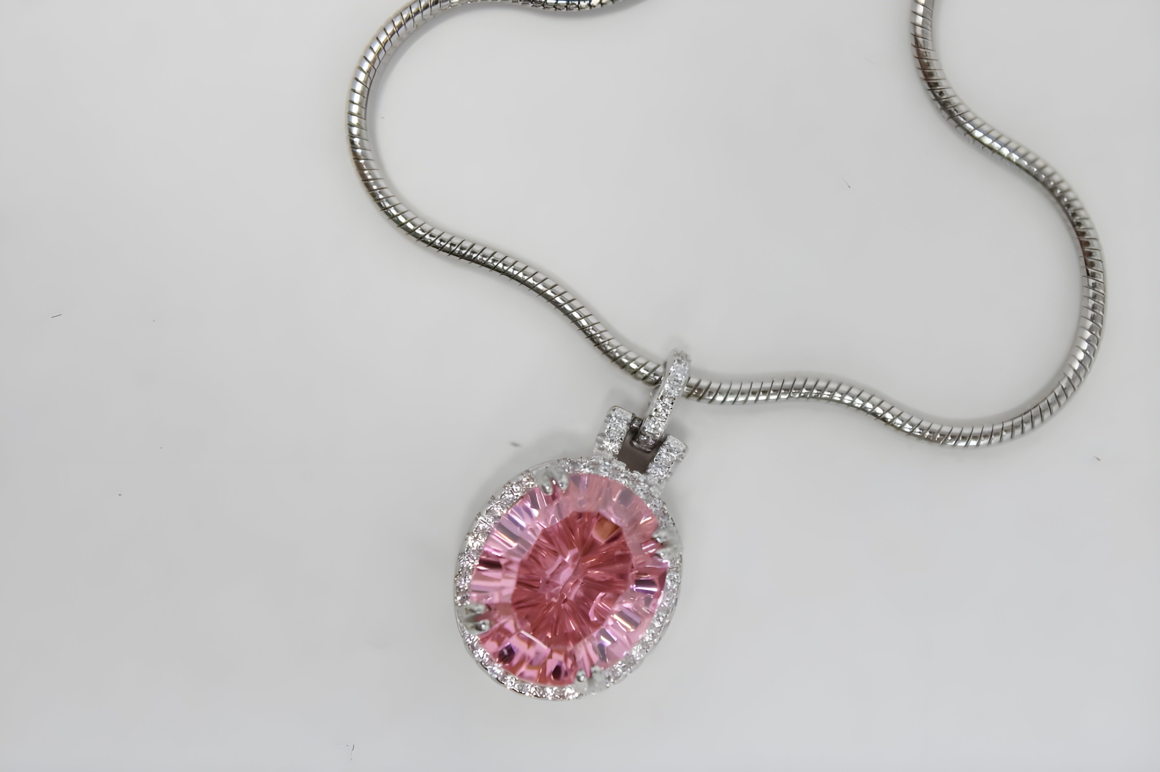 VeeLux Premium Pink Oval Glow Pendant