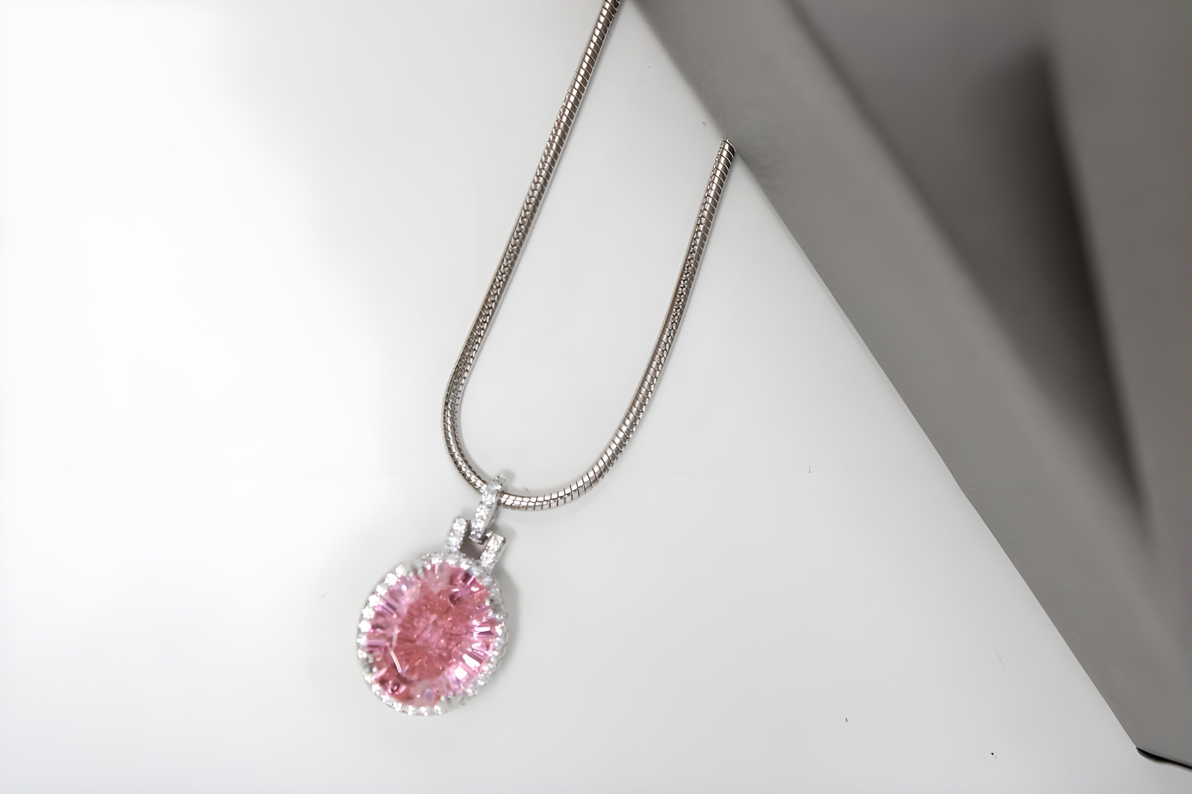 VeeLux Premium Pink Oval Glow Pendant