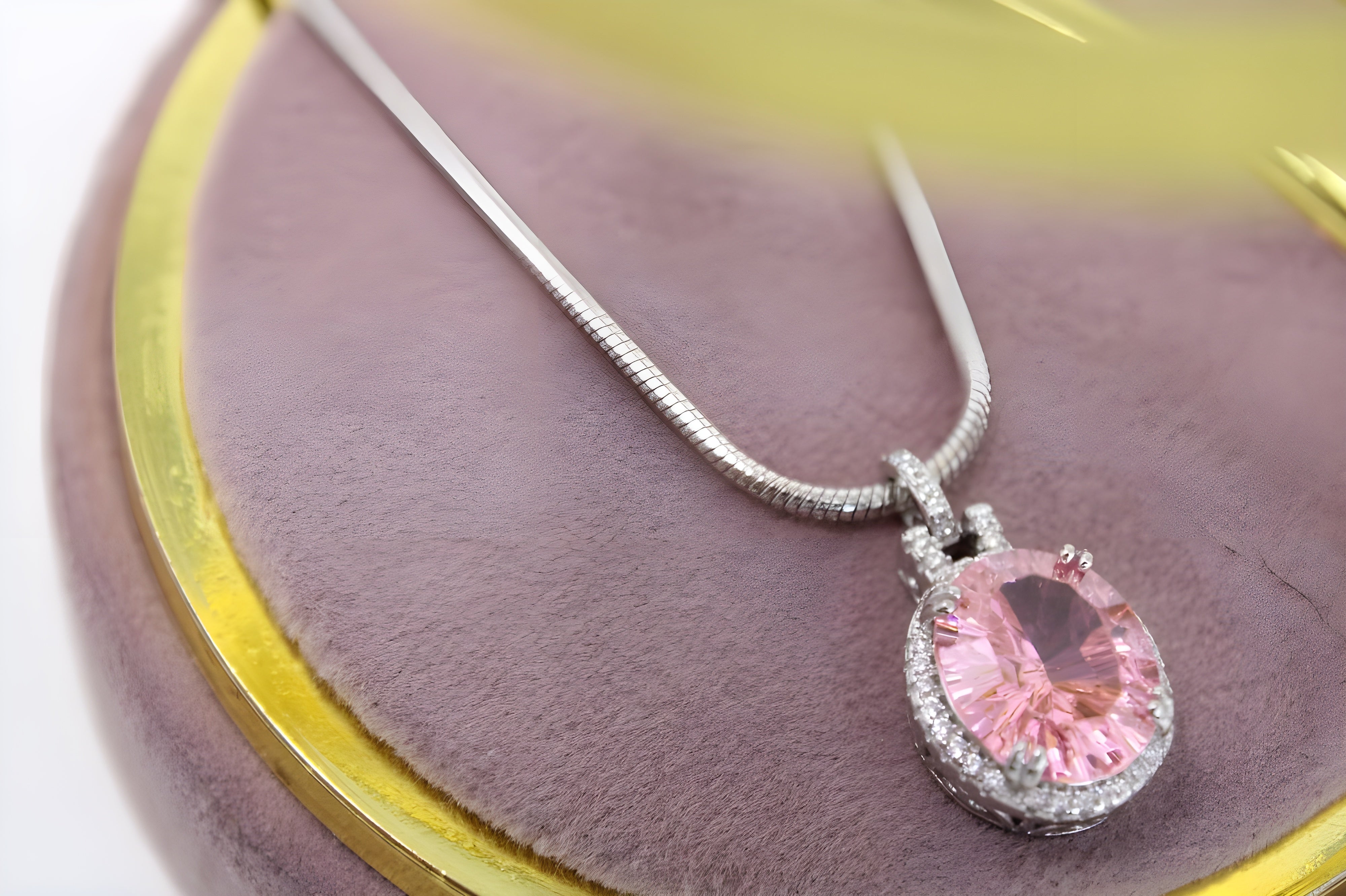 VeeLux Premium Pink Oval Glow Pendant