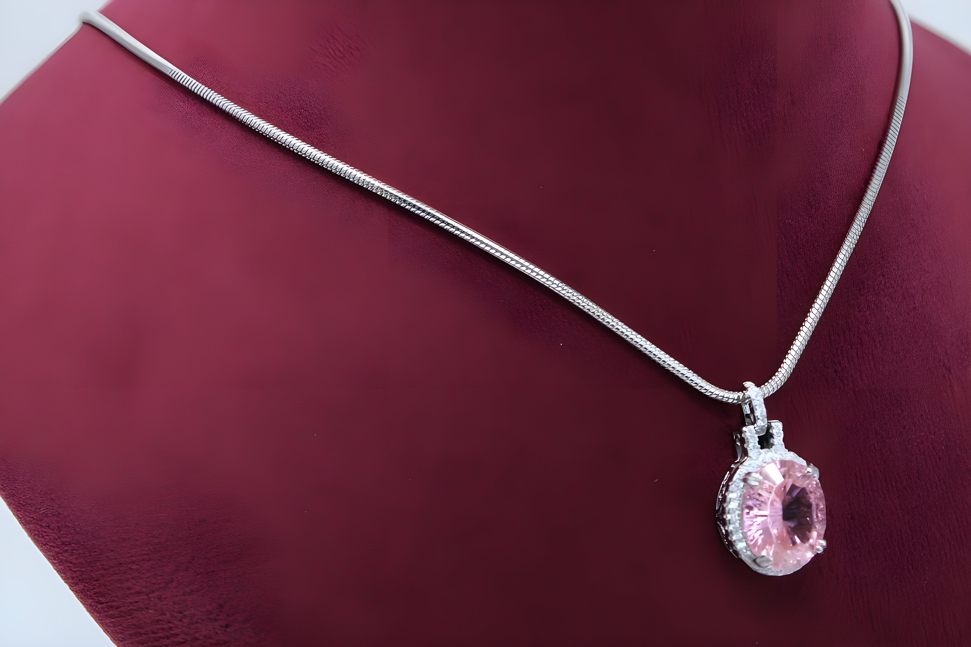 VeeLux Premium Pink Oval Glow Pendant