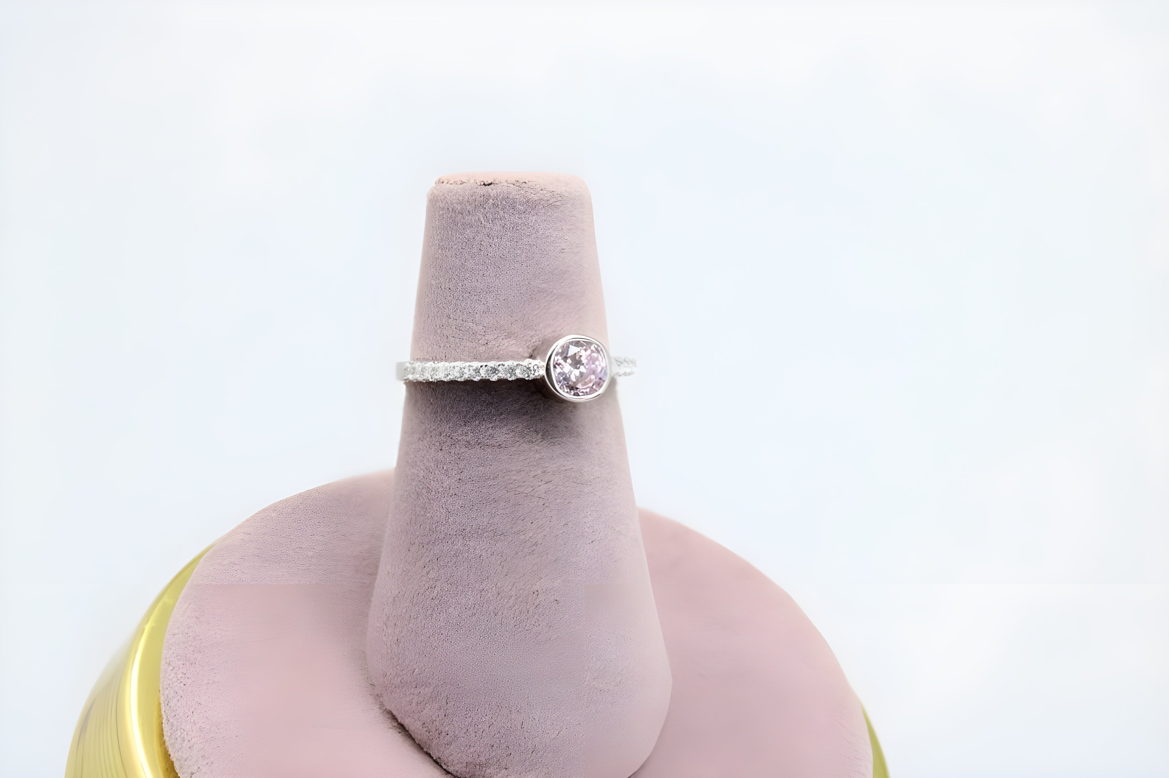Sterling Silver VeeLux Premium Crystal Dual-tone Ring