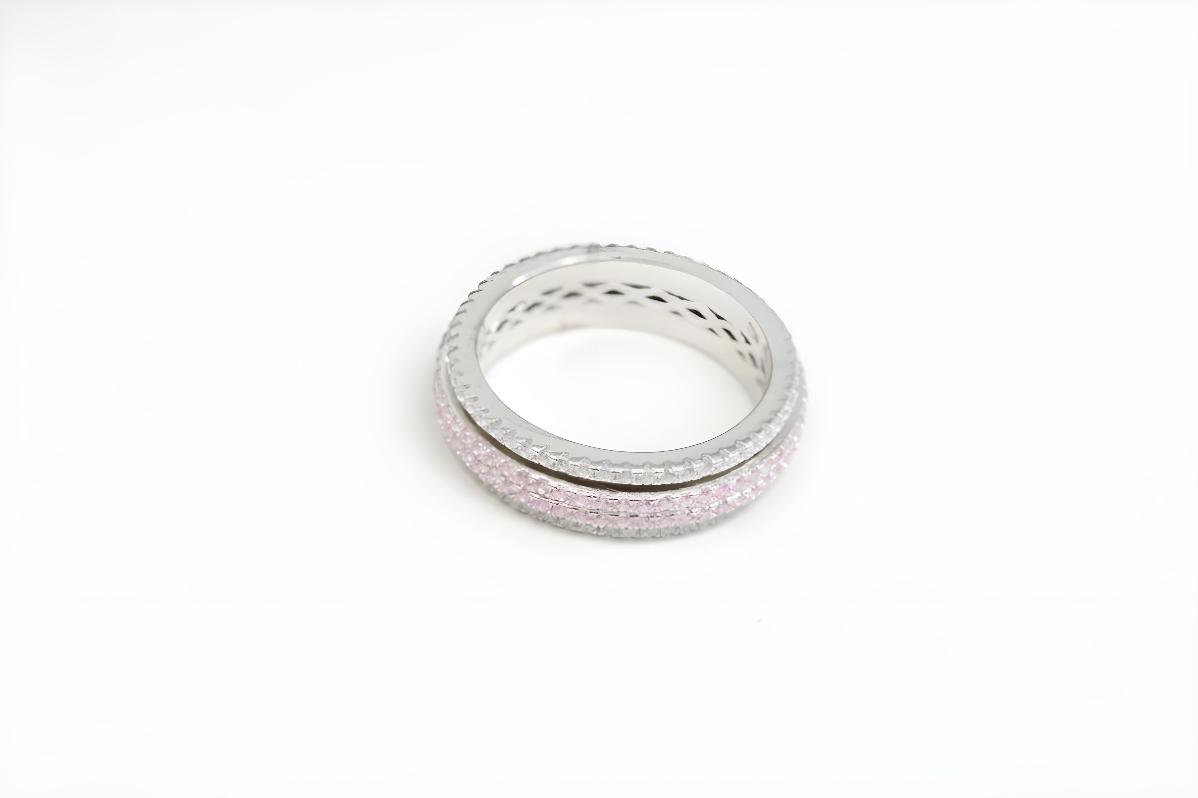 Radiant Lines Sterling Silver VeeLux Premium Crystal Center Ring