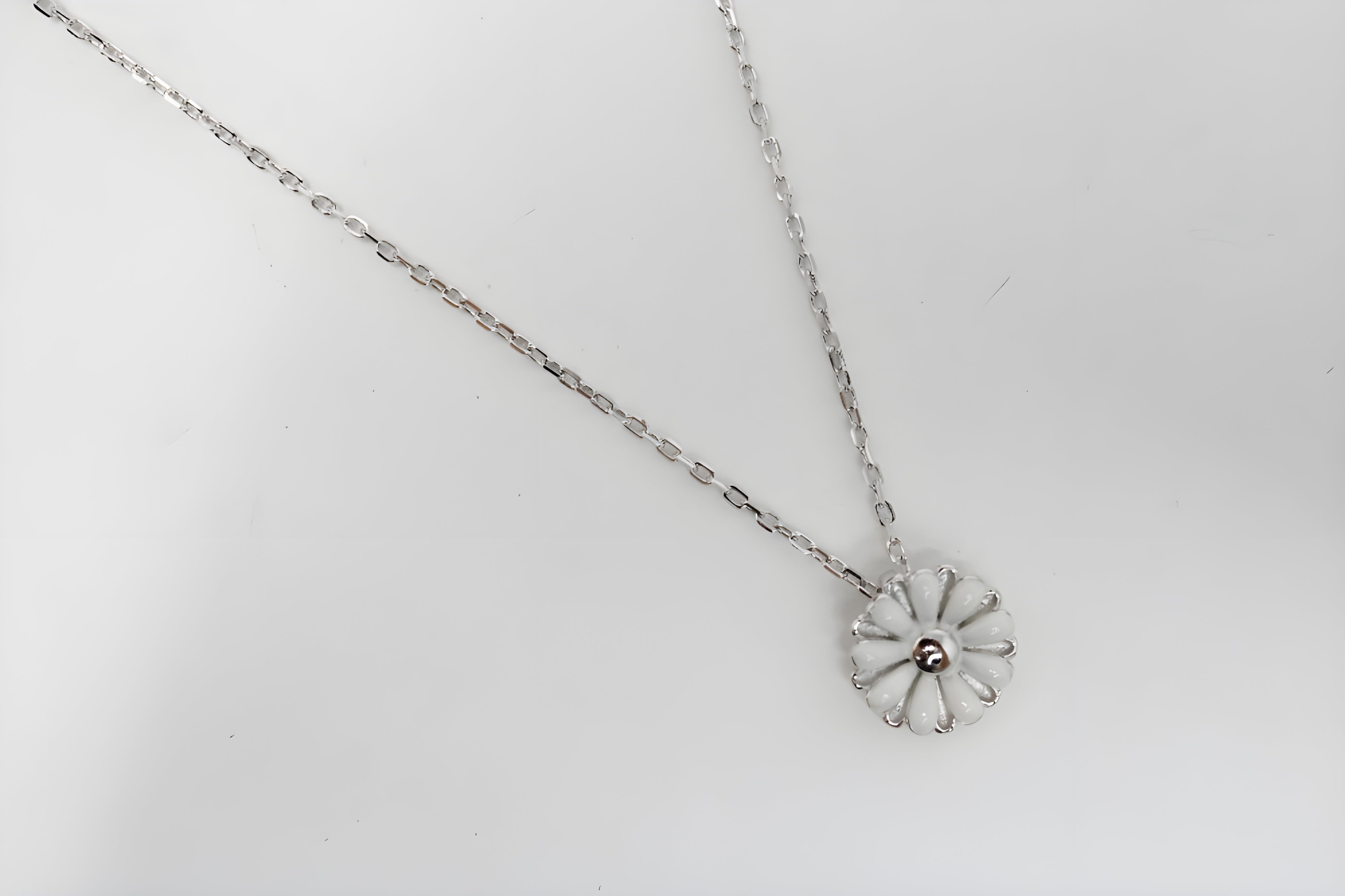 Serenity Wave Circle Pendant in Sterling Silver