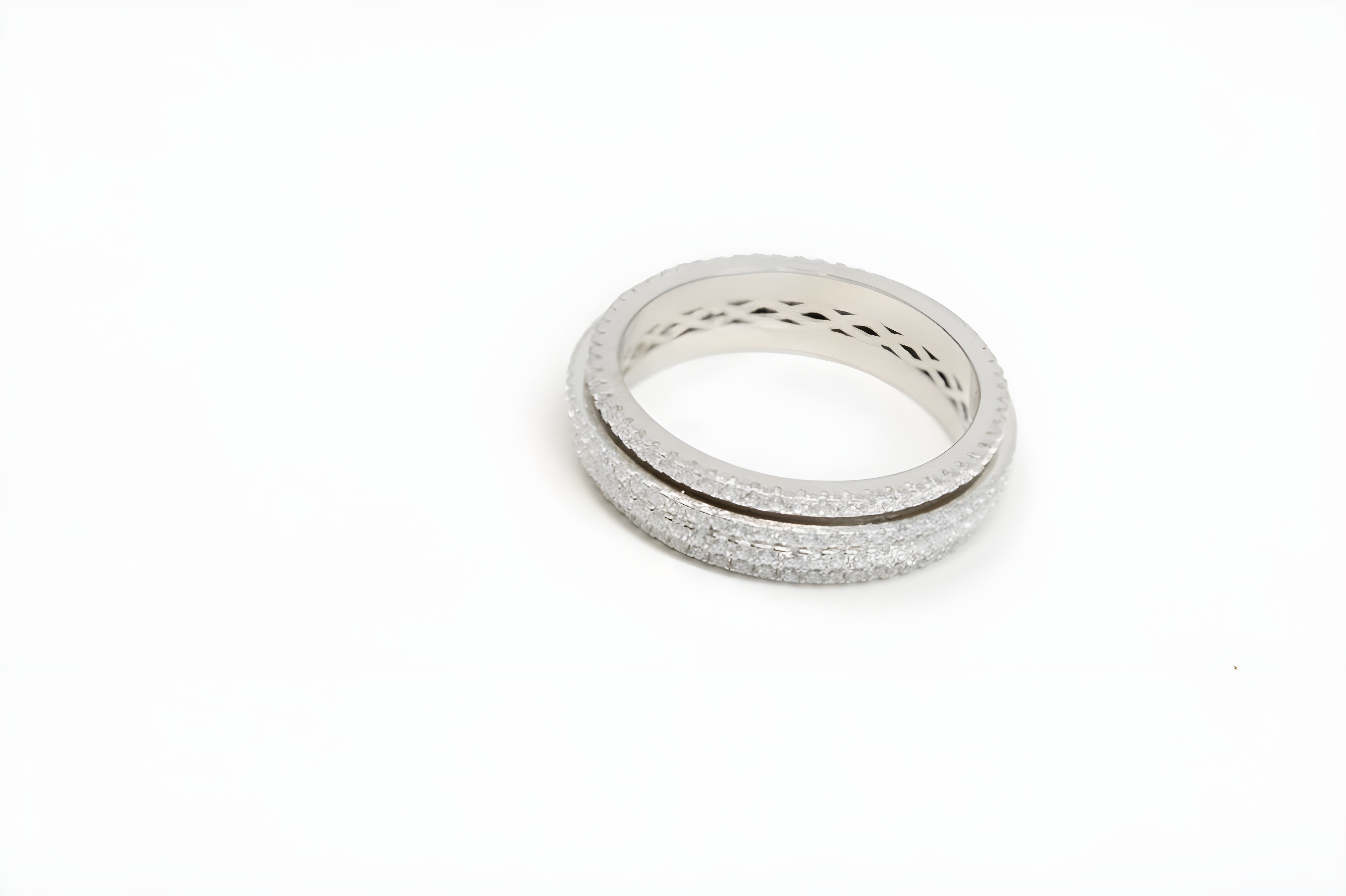 Radiant Lines Sterling Silver VeeLux Premium Crystal Center Ring