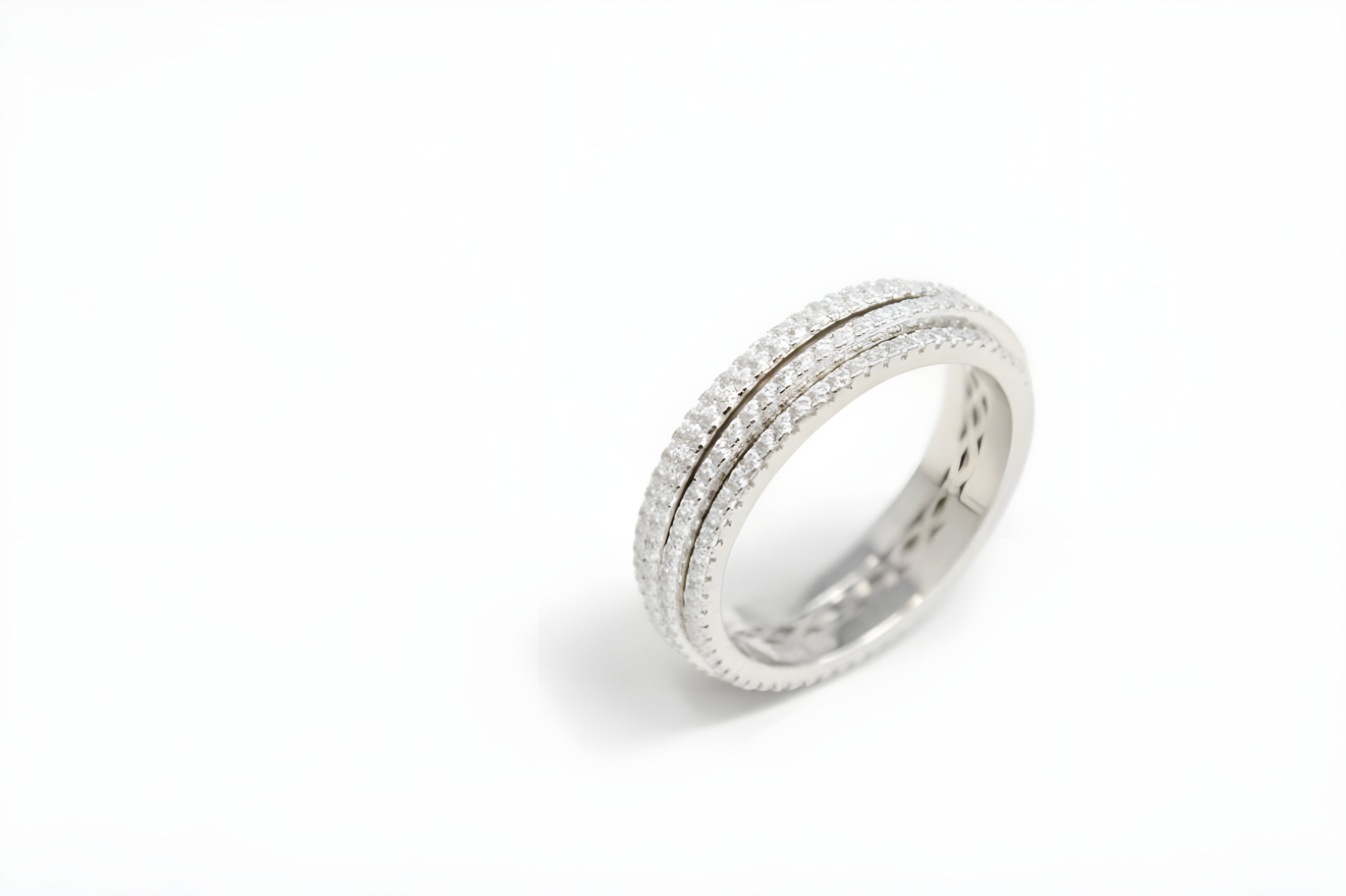 Radiant Lines Sterling Silver VeeLux Premium Crystal Center Ring