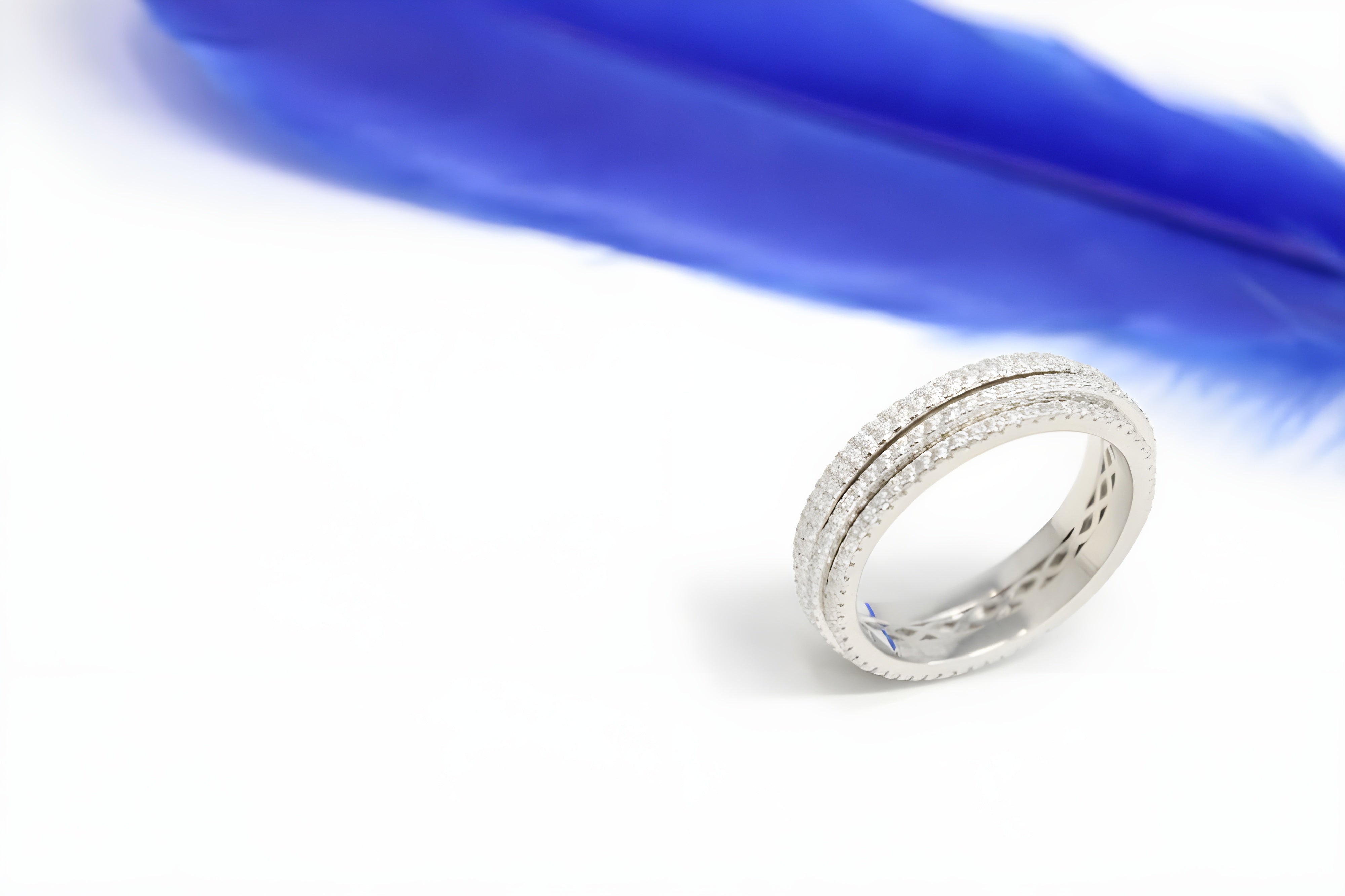 Radiant Lines Sterling Silver VeeLux Premium Crystal Center Ring