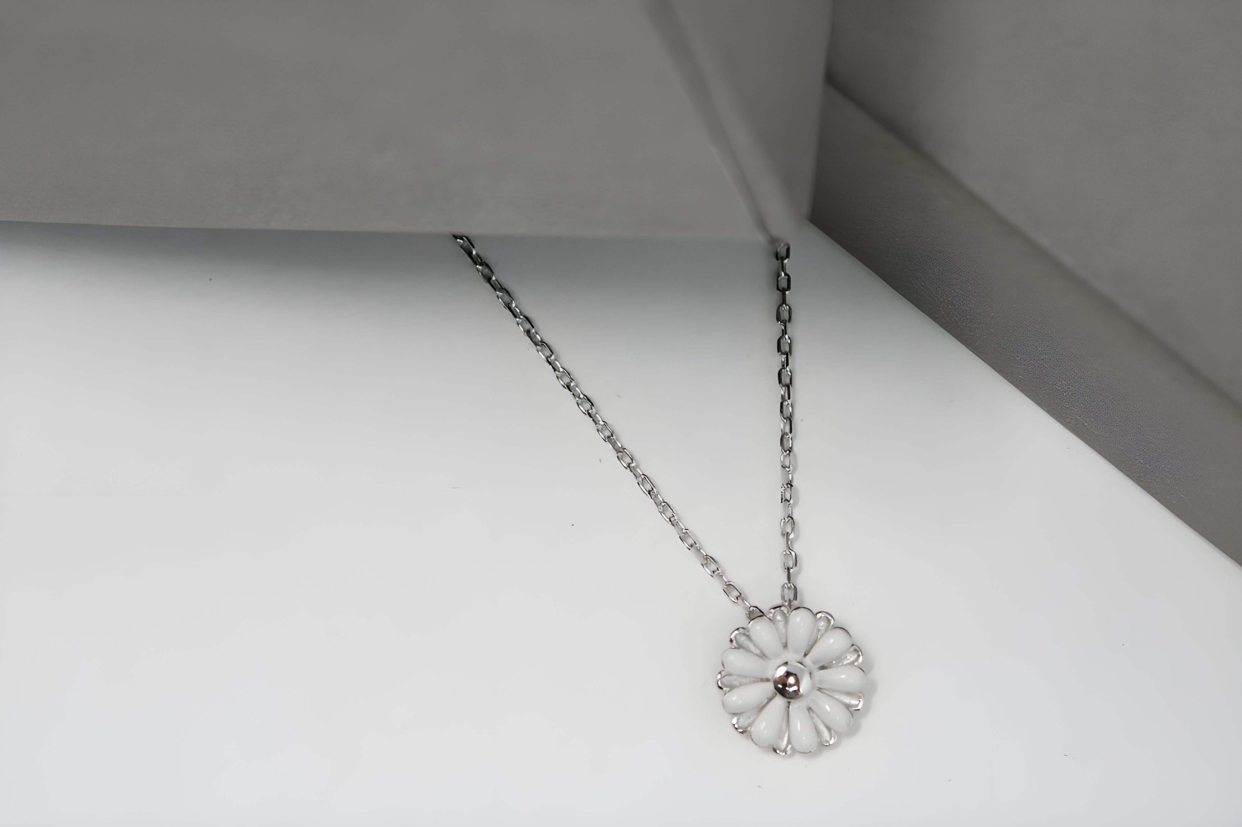 Serenity Wave Circle Pendant in Sterling Silver